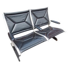 Mid-Century Modern Eames Two Seat Tandem Airport Settee by Herman Miller