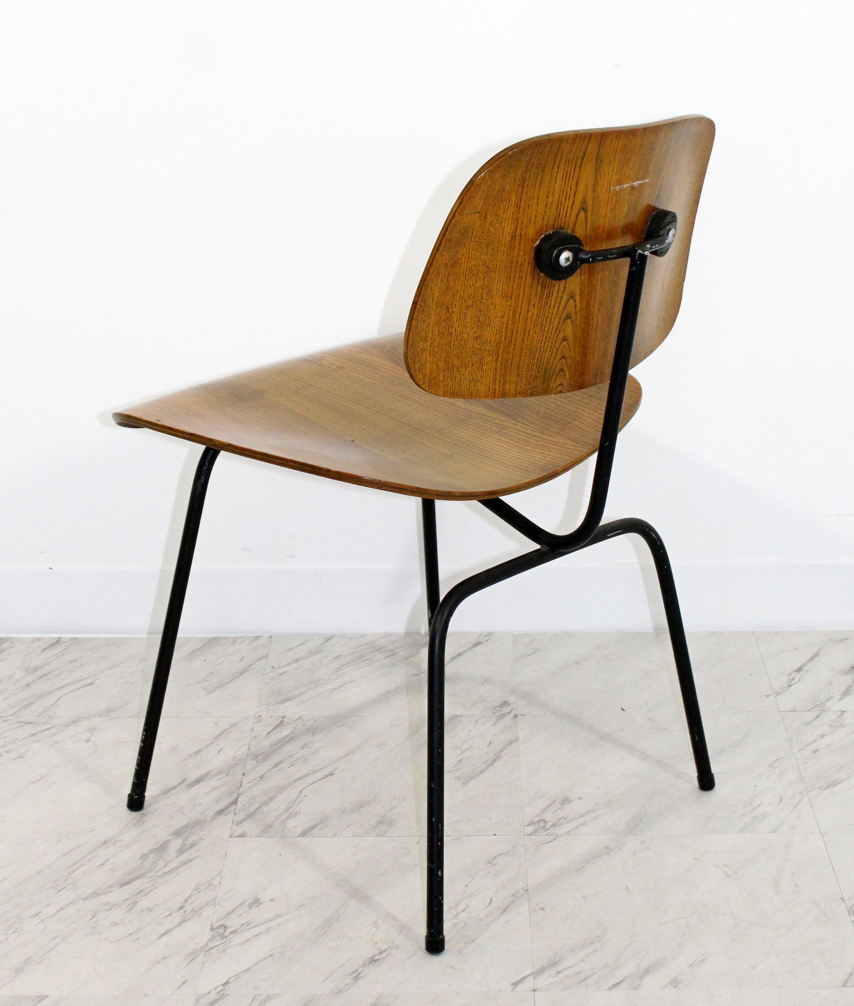 Mid-Century Modern Early Ash Eames for Herman Miller DCM Side Chair, 1950s 1