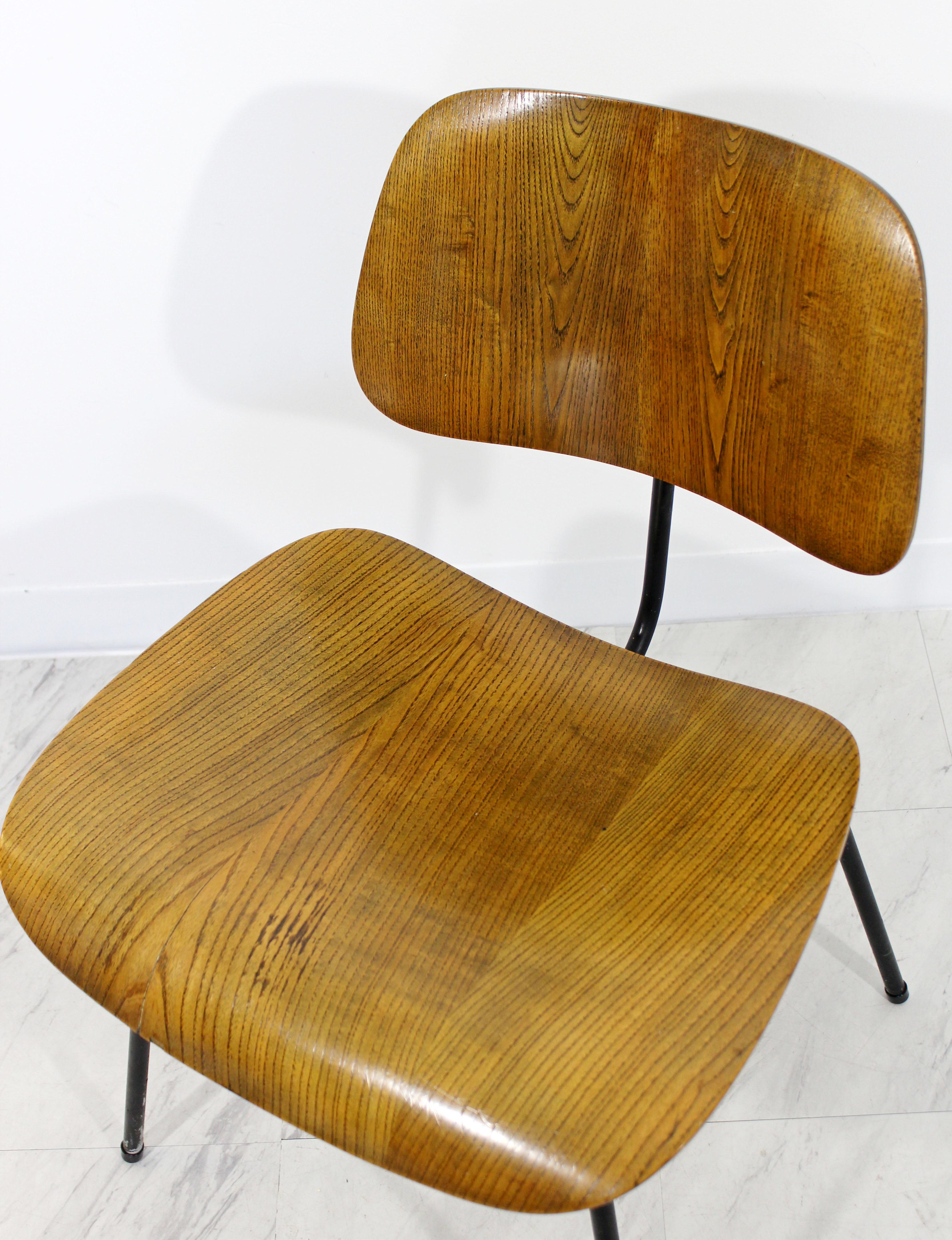 Mid-Century Modern Early Ash Eames for Herman Miller DCM Side Chair, 1950s 2
