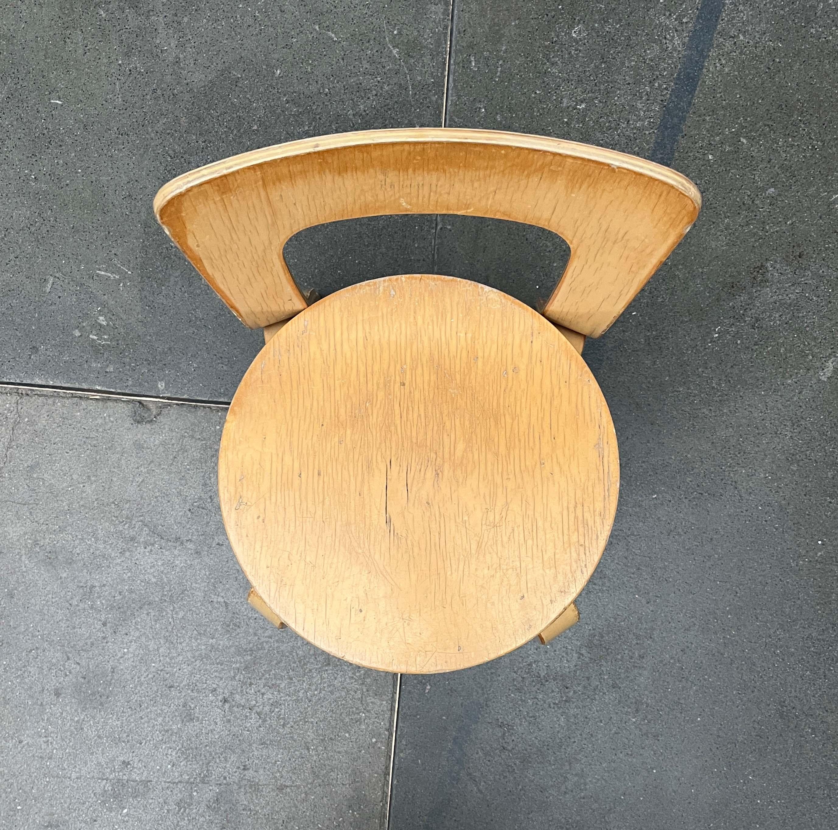 Mid-Century moderno Sedia per bambini N65 di metà secolo Alvar Aalto+Aalto Finlandia 1960s in vendita