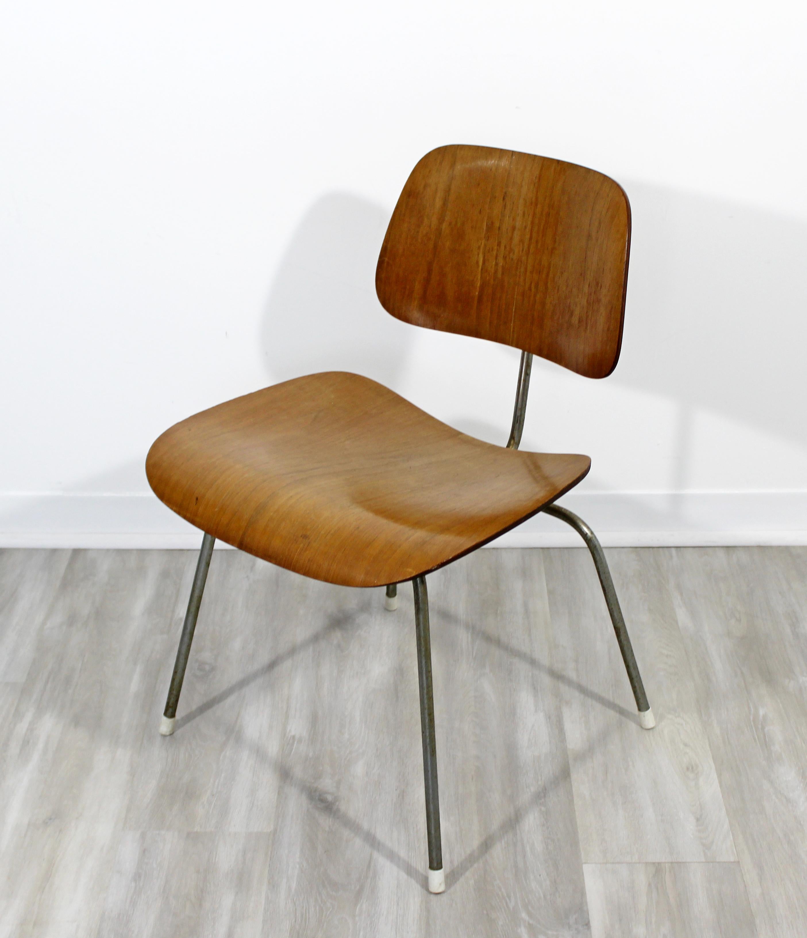 Mid-Century Modern Early Original Eames Herman Miller DCM Side Chair, 1950s 1