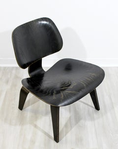 Mid-Century Modern Early Rare Charles Eames LCW Molded Lounge Side Chair, 1940s