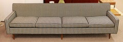 Mid-Century Modern Early Rare Long Houndstooth Sofa Milo Baughman Thayer Coggin