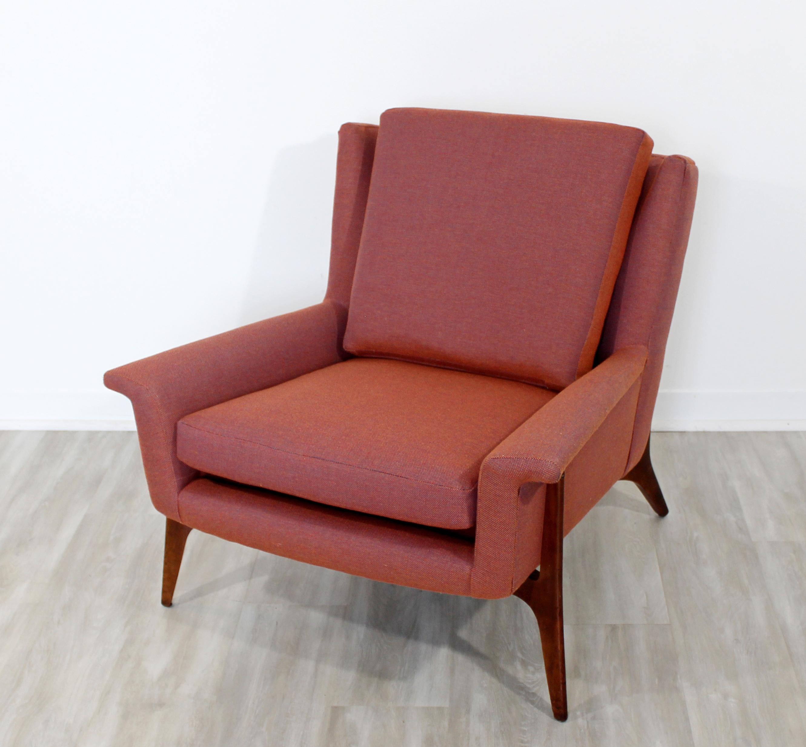 American Mid-Century Modern Early Sculptural Wood Lounge Armchair, 1950s
