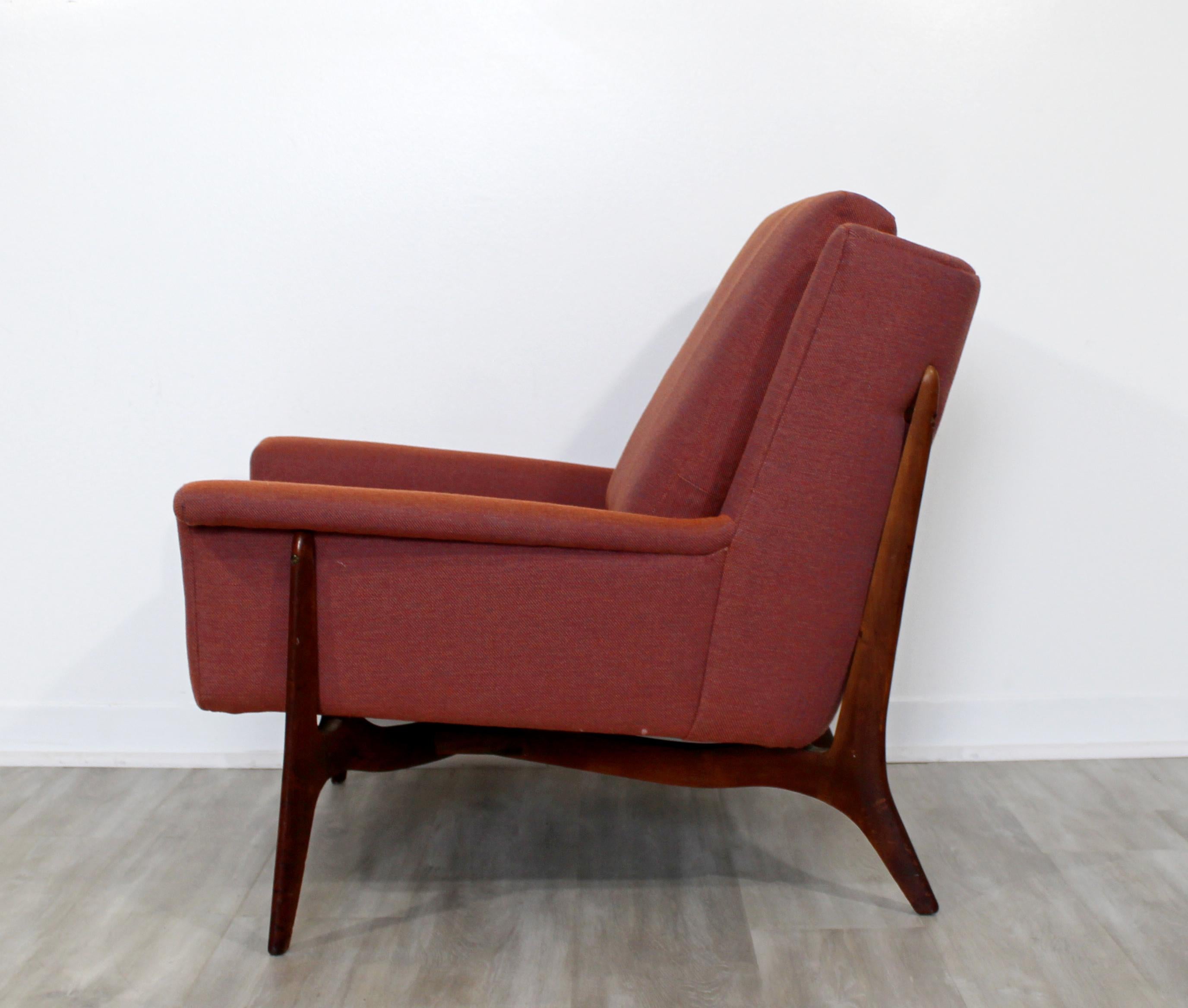 Mid-Century Modern Early Sculptural Wood Lounge Armchair, 1950s In Good Condition In Keego Harbor, MI