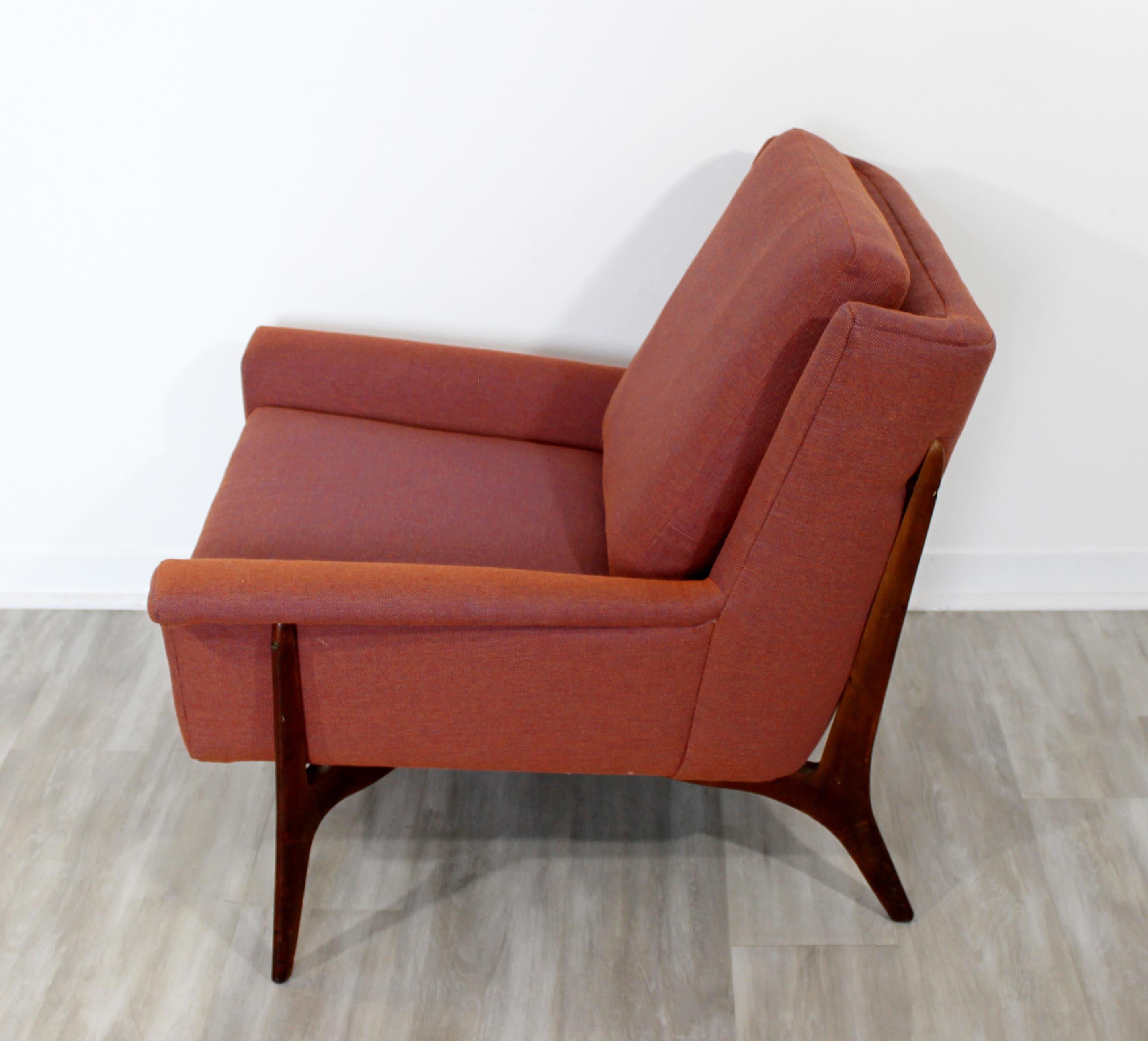 Mid-20th Century Mid-Century Modern Early Sculptural Wood Lounge Armchair, 1950s