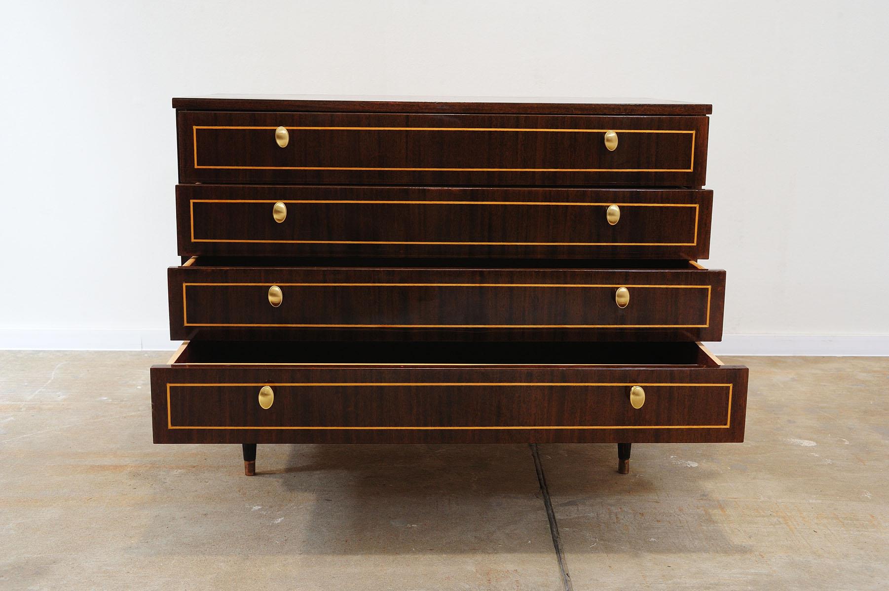 Wood Mid century modern Eastern Bloc Vintage chest of drawers, 1970´s, Soviet Union For Sale