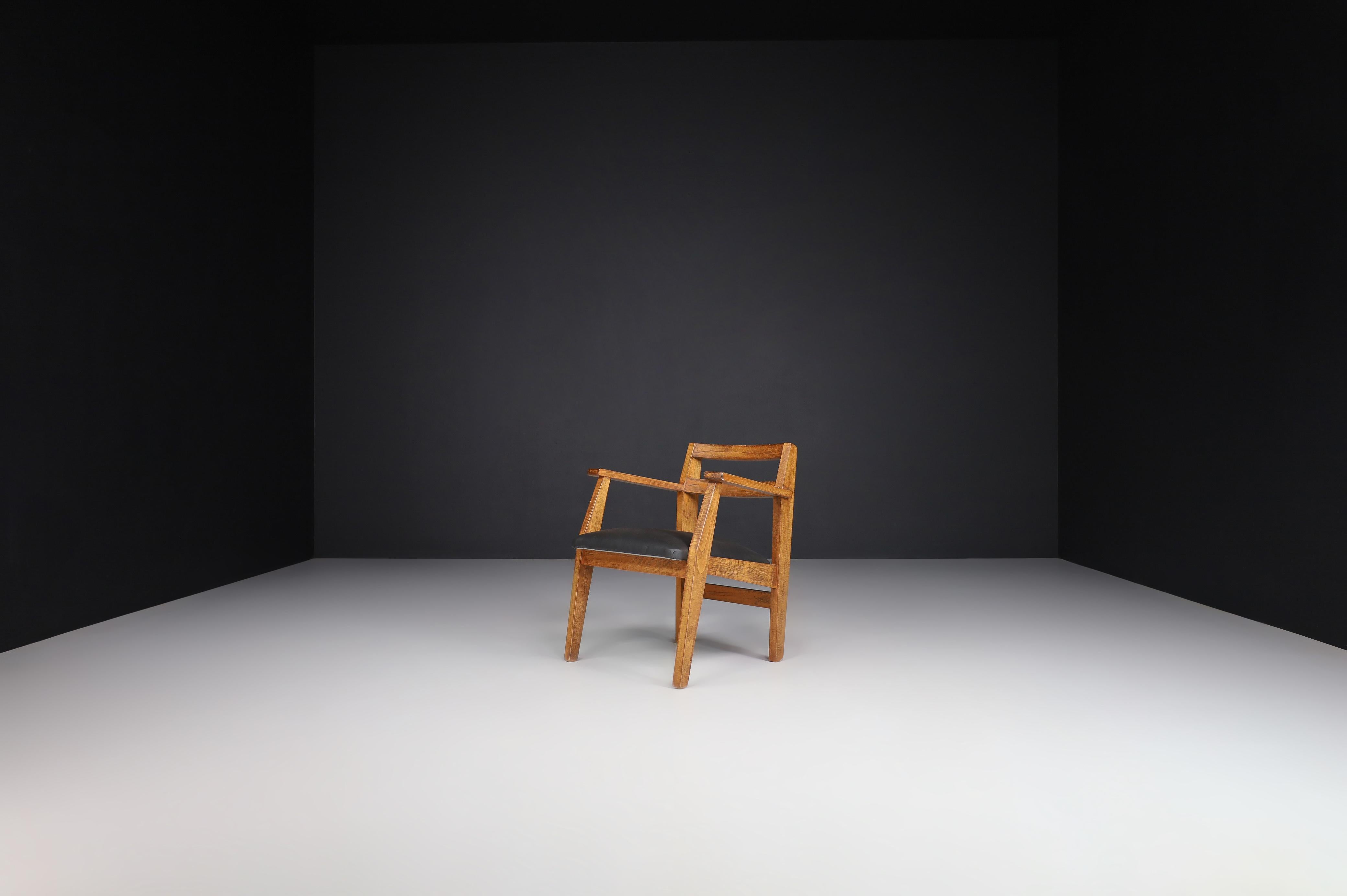 Moderne Sessel aus der Jahrhundertmitte, René Gabriel, Frankreich, 1940er Jahre im Angebot 3