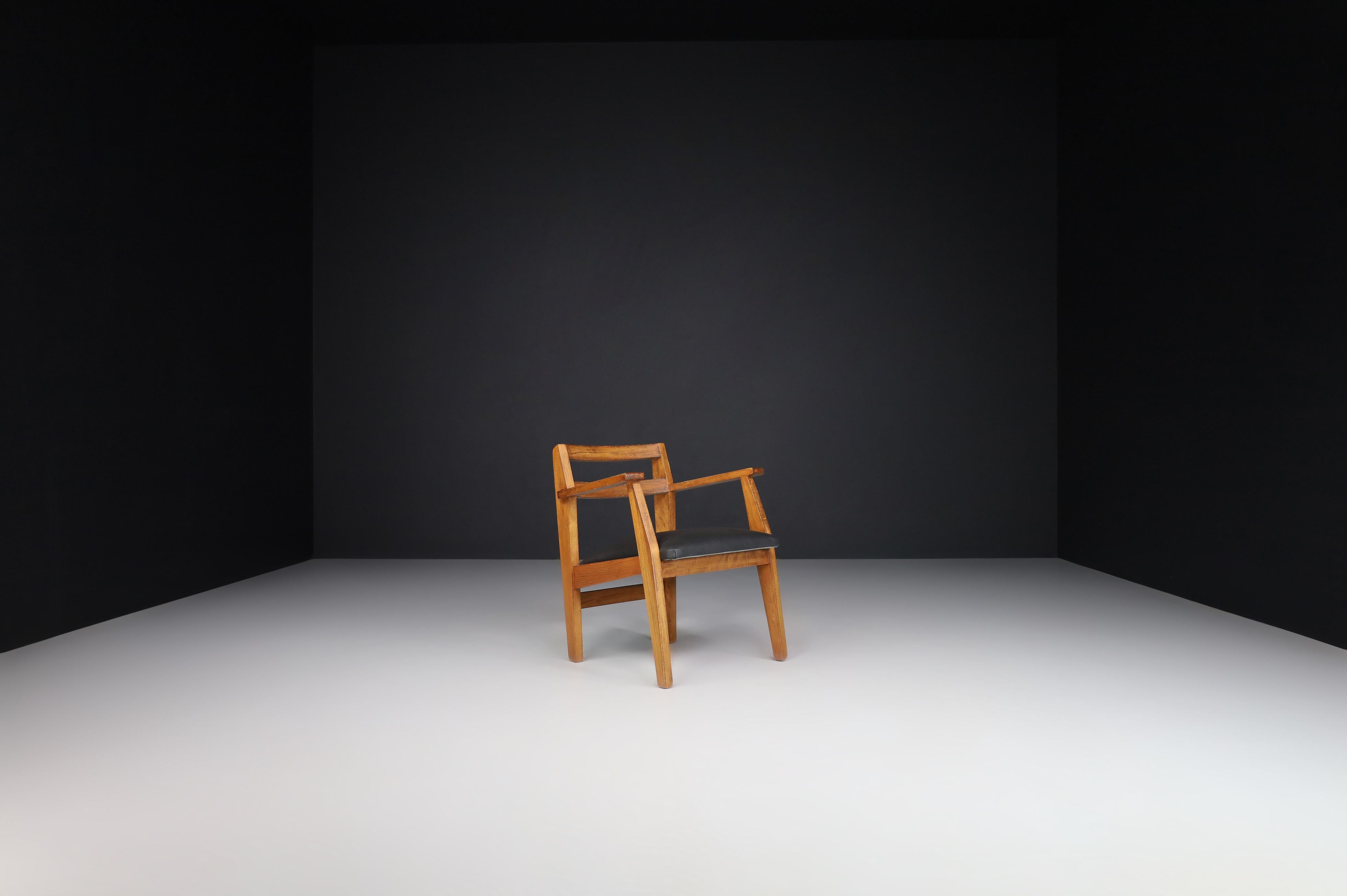 Moderne Sessel aus der Jahrhundertmitte, René Gabriel, Frankreich, 1940er Jahre im Angebot 4