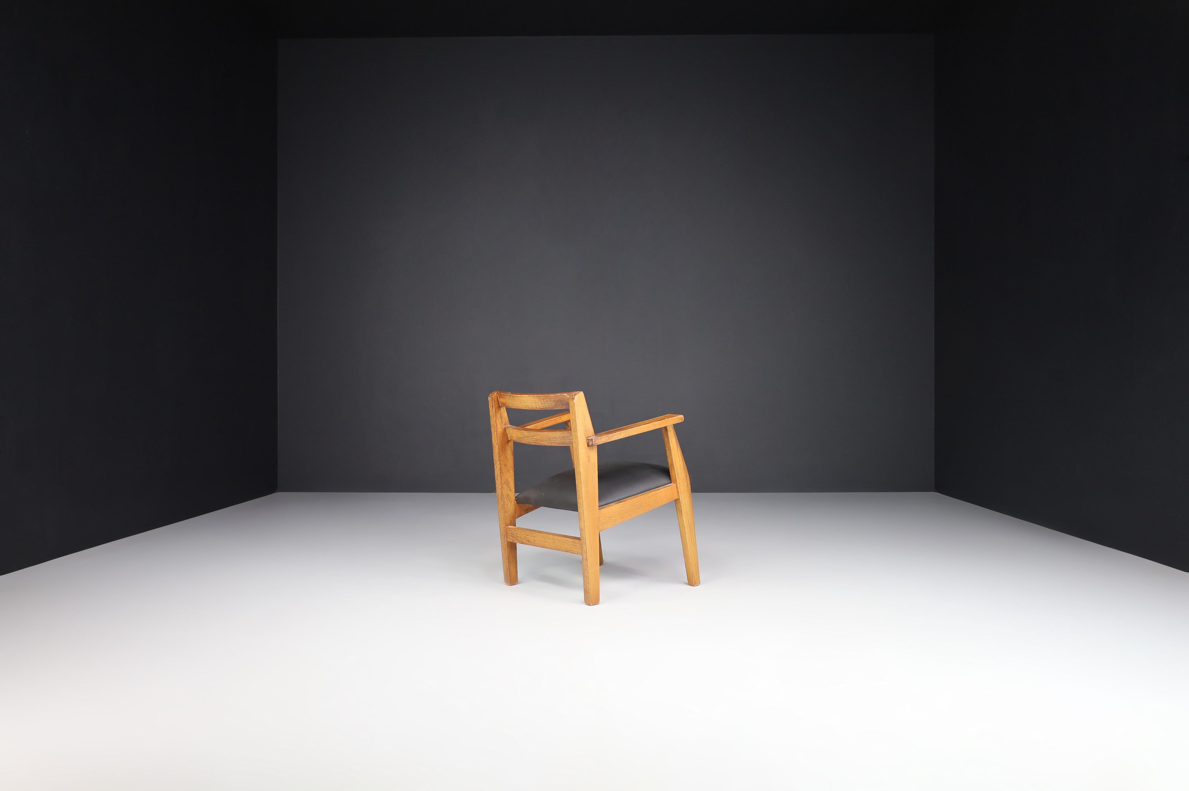 Moderne Sessel aus der Jahrhundertmitte, René Gabriel, Frankreich, 1940er Jahre im Angebot 6