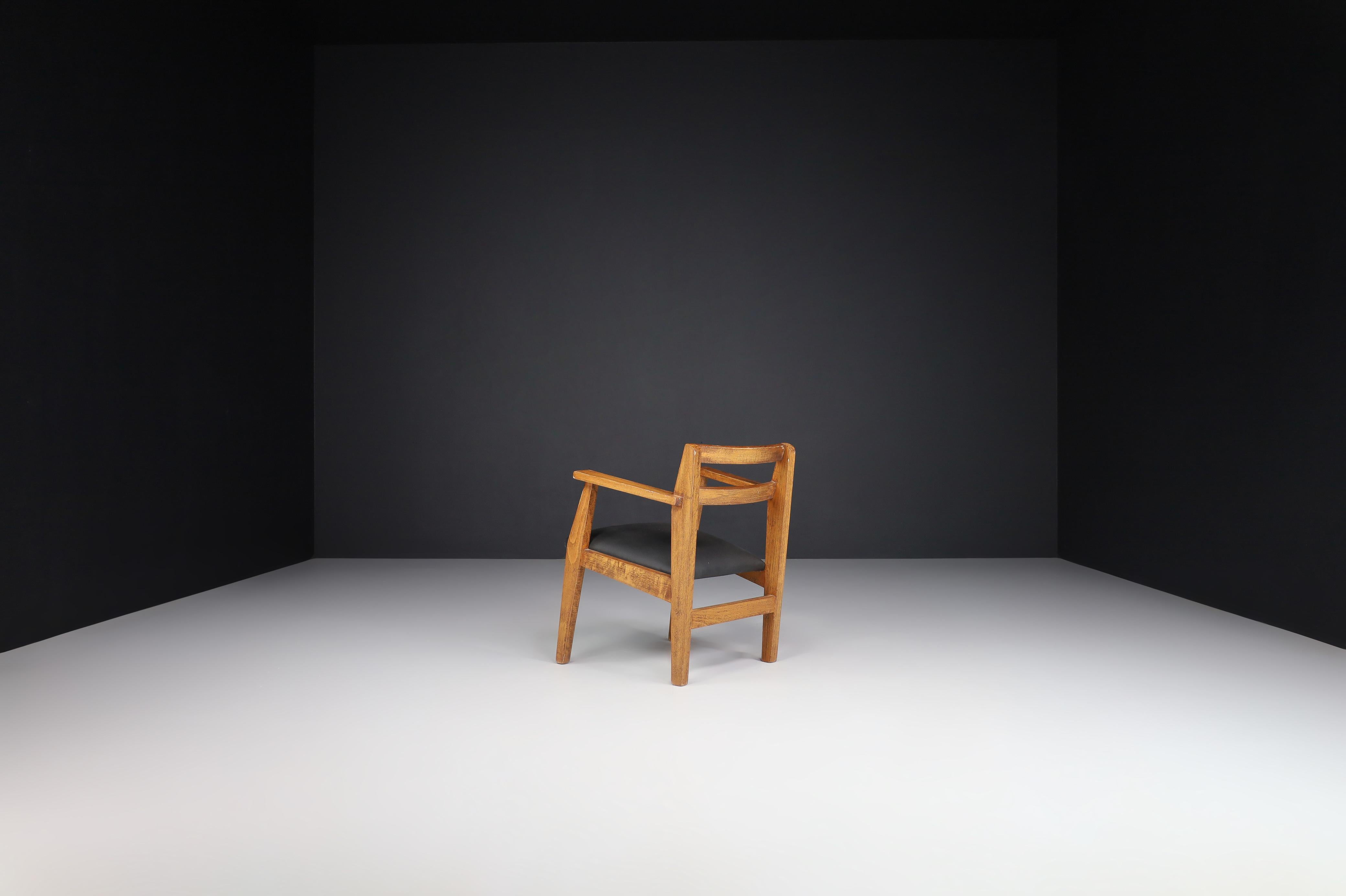Moderne Sessel aus der Jahrhundertmitte, René Gabriel, Frankreich, 1940er Jahre im Angebot 7