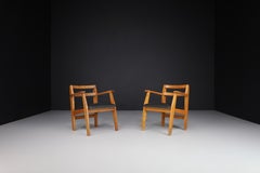 Poltrone moderne di metà secolo attribuite a René Gabriel, Francia, anni '40