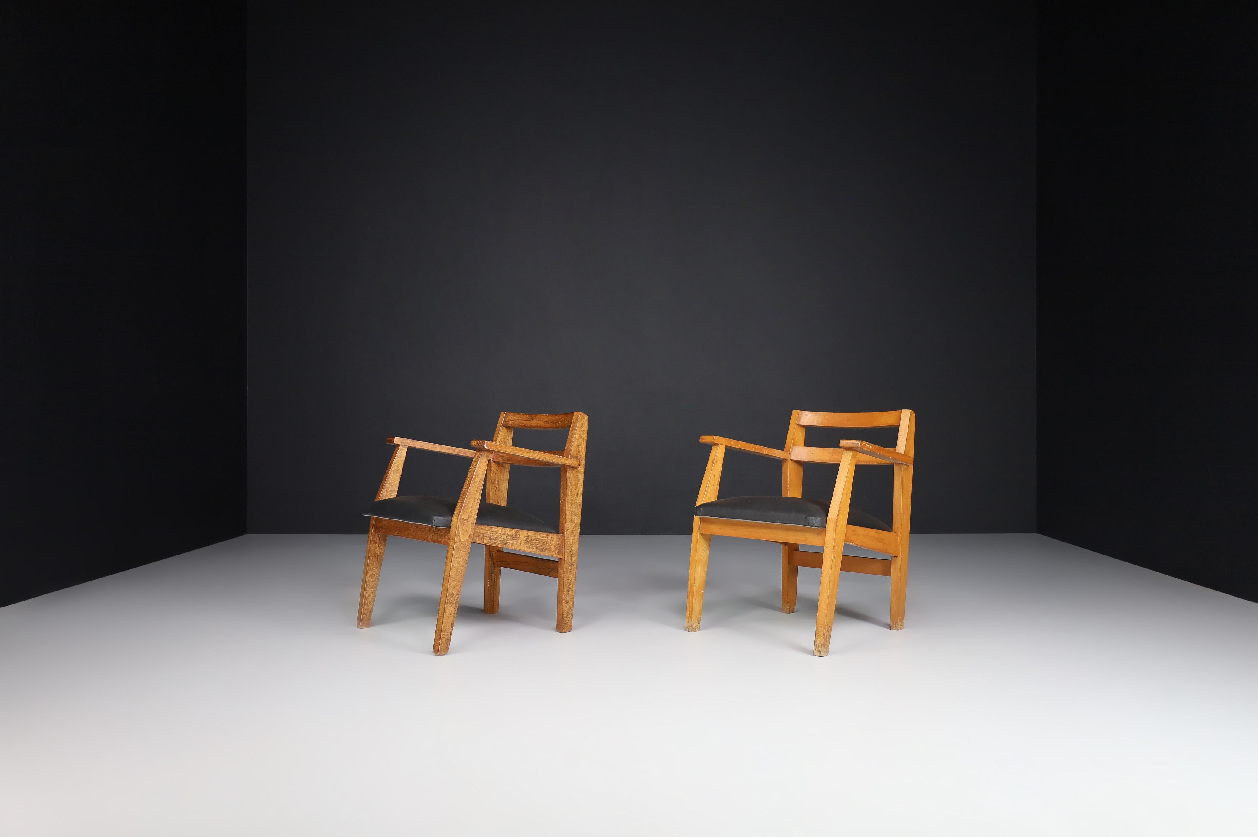 Moderne Sessel aus der Jahrhundertmitte, René Gabriel, Frankreich, 1940er Jahre (Europäisch) im Angebot