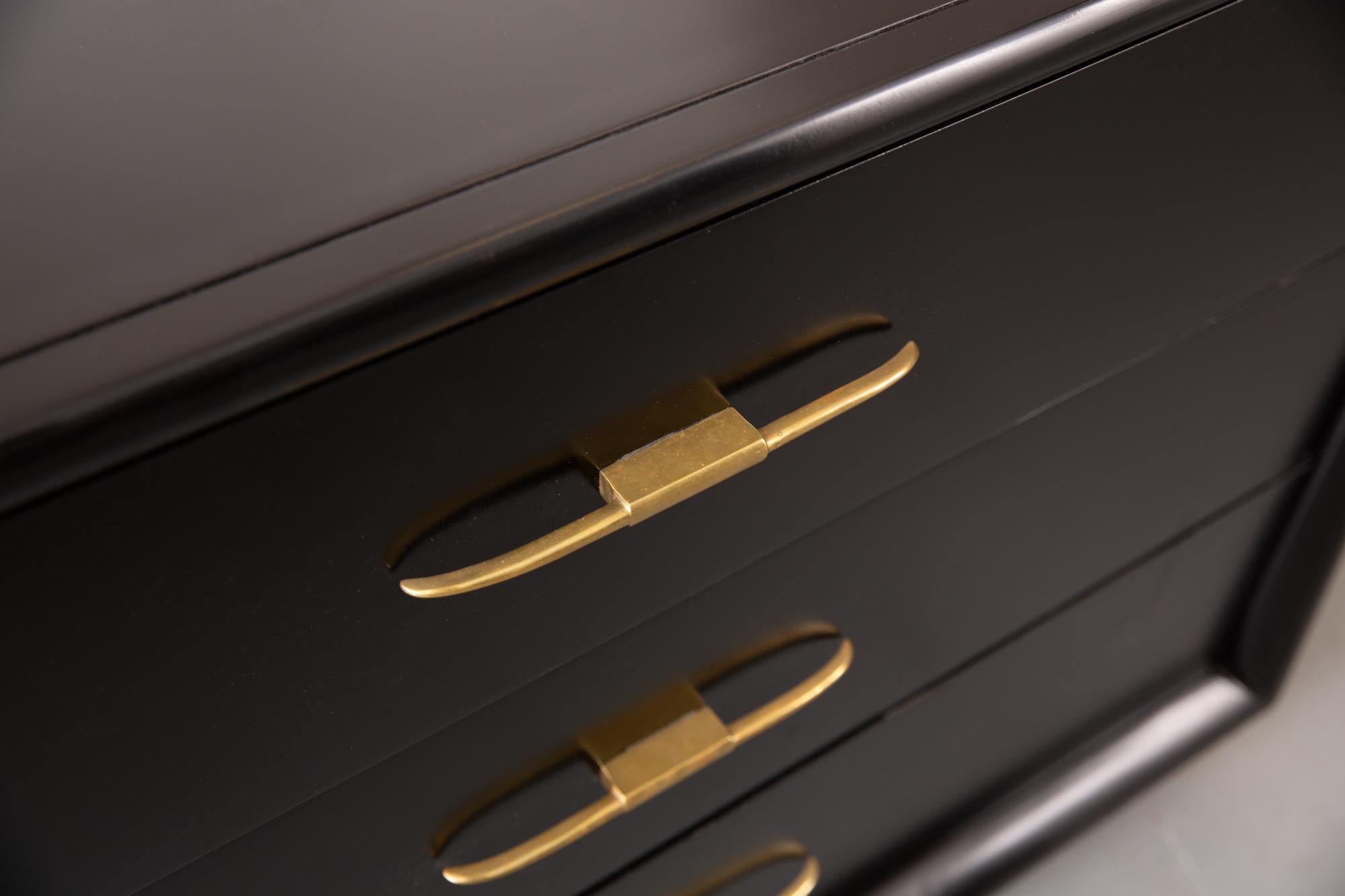 American Mid-Century Modern Ebonized Chest of Drawers