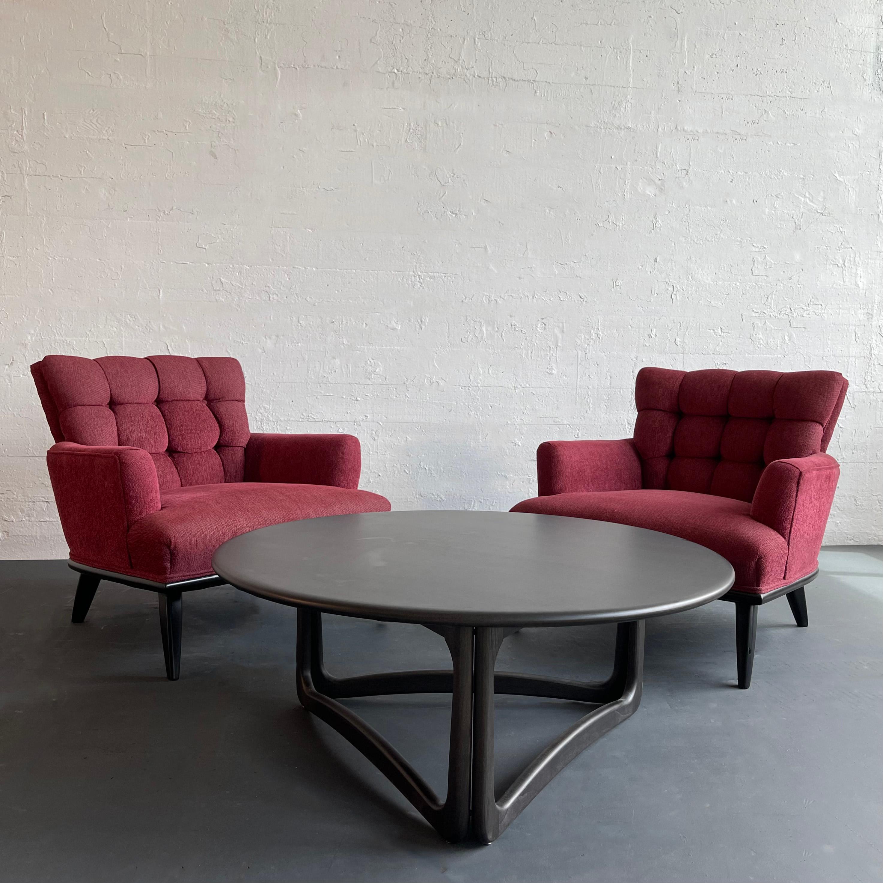 Mid-Century Modern Ebonized Coffee Table By Warren C Church For Lane Perception In Good Condition In Brooklyn, NY
