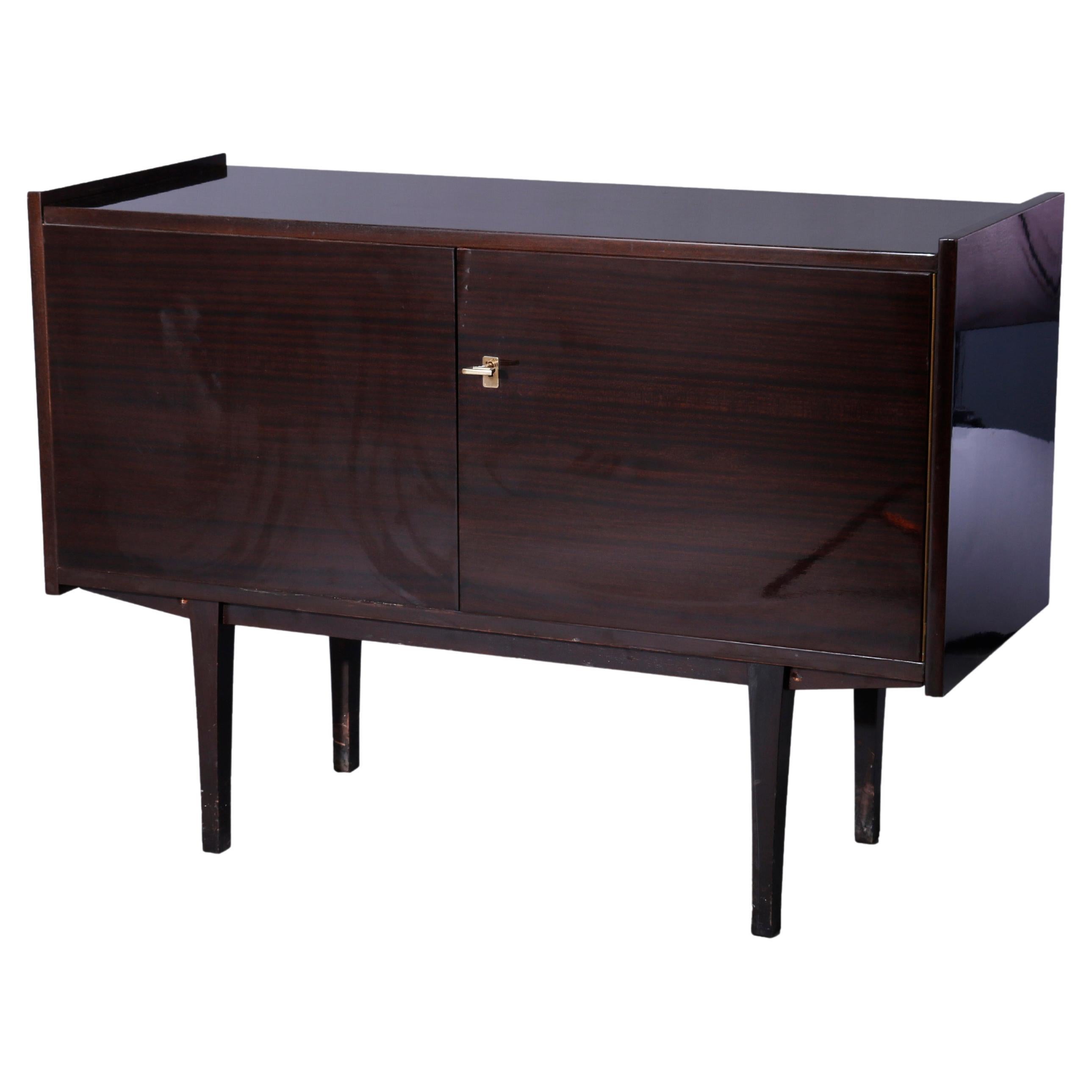 Mid Century Modern Ebonized Double Door Credenza circa 1960