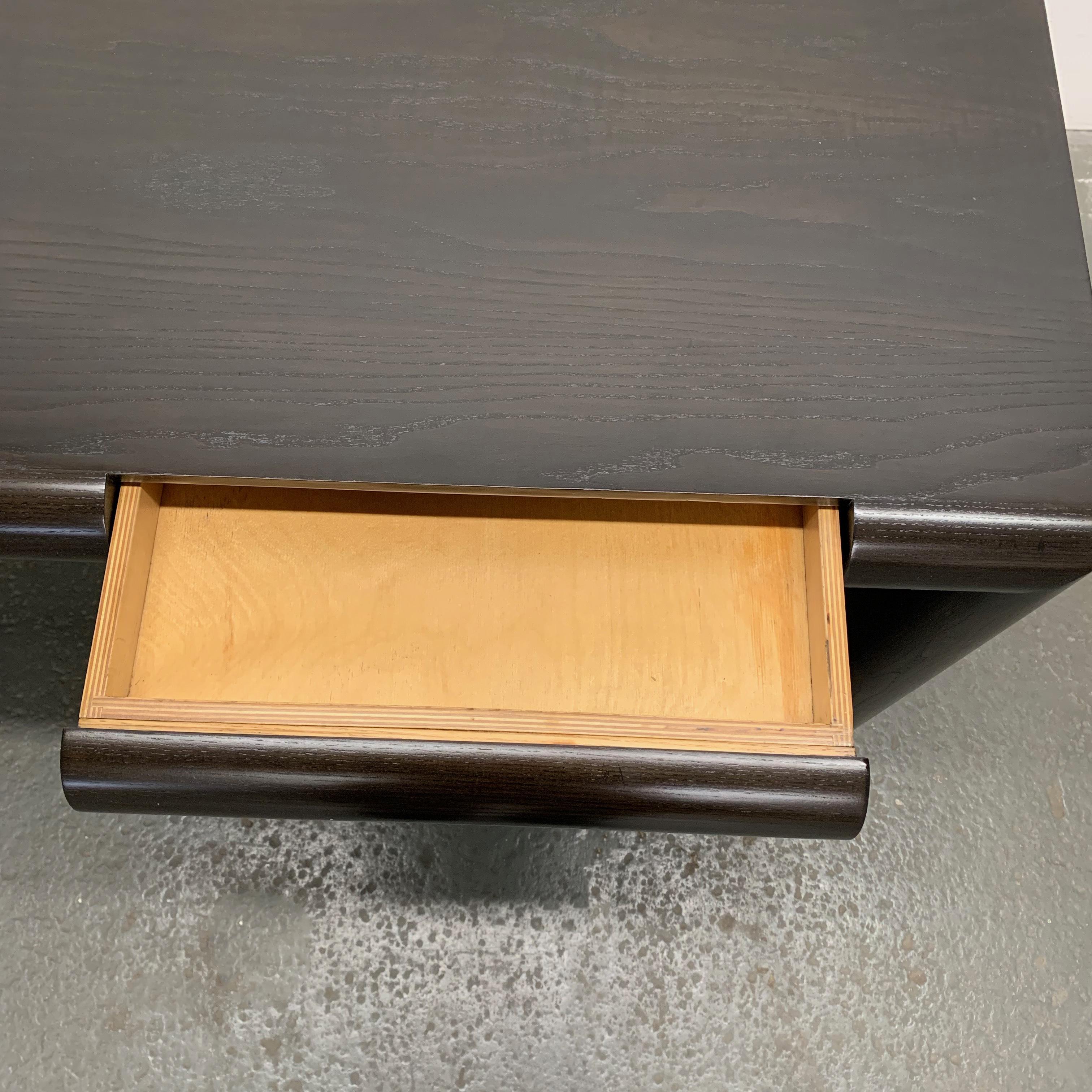 Mid-Century Modern Ebonized Oak Partners Desk 3