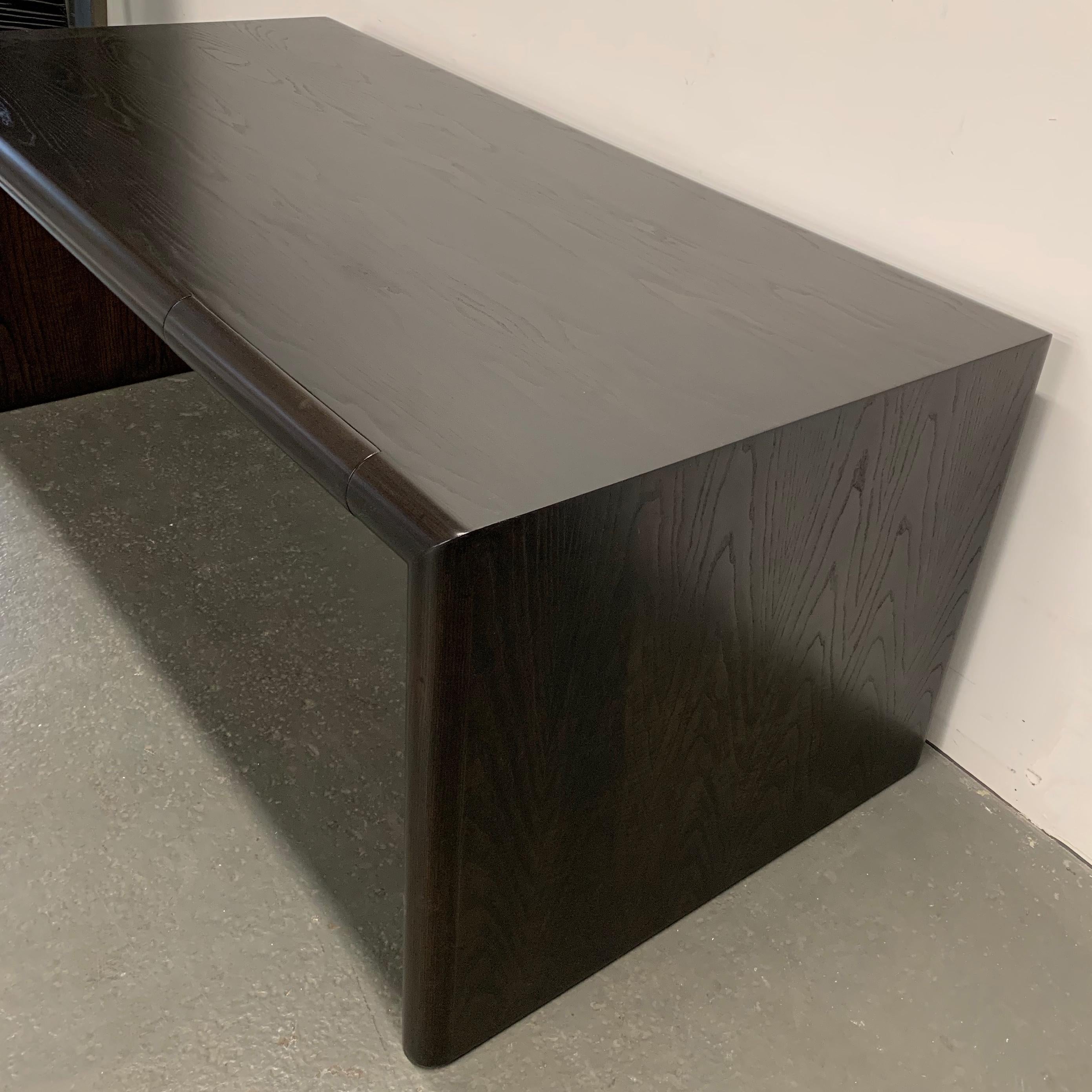 Mid-Century Modern Ebonized Oak Partners Desk 1