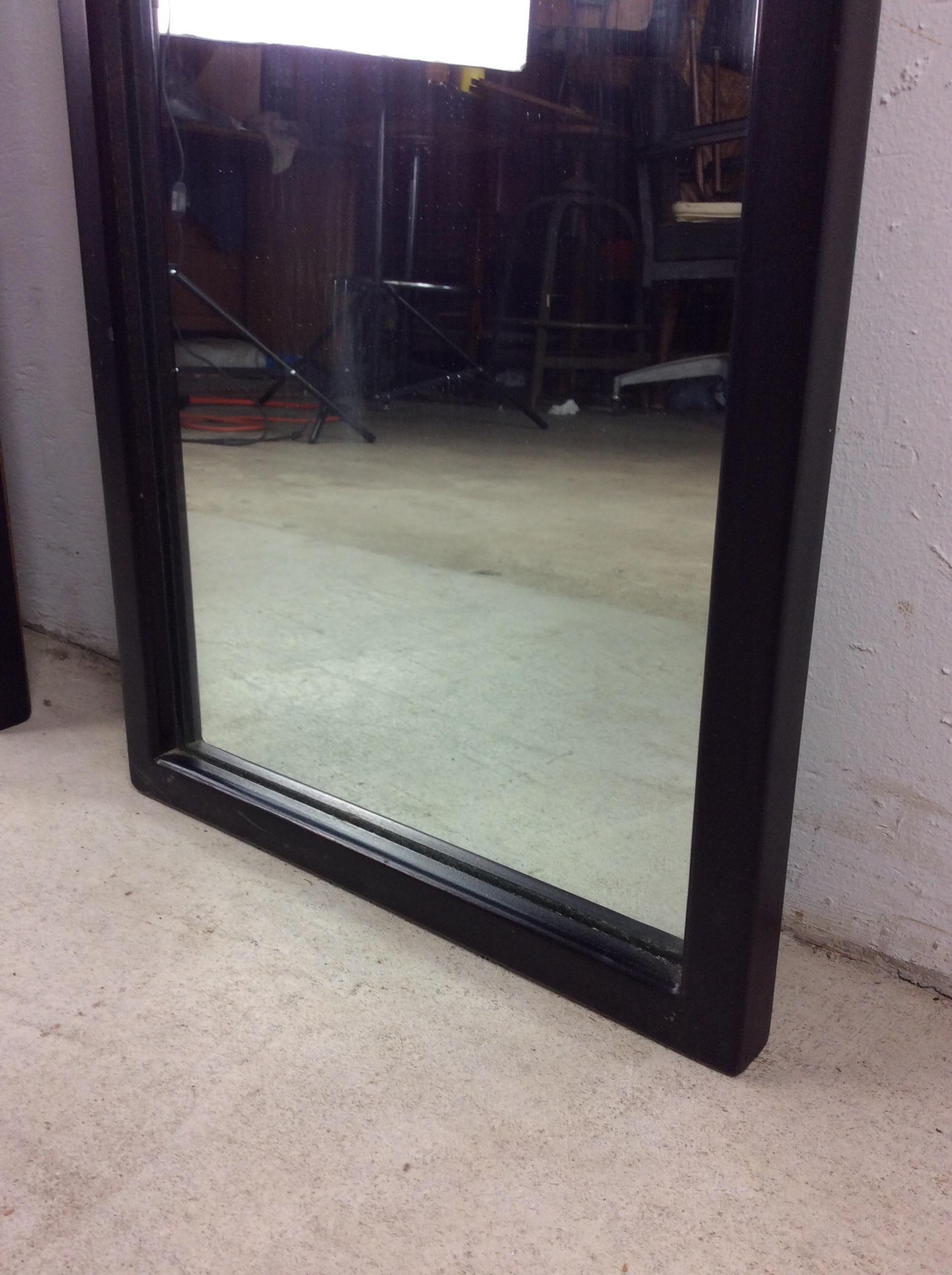 Mid Century Modern Ebonized Wall Mirror by American of Martinsville 7