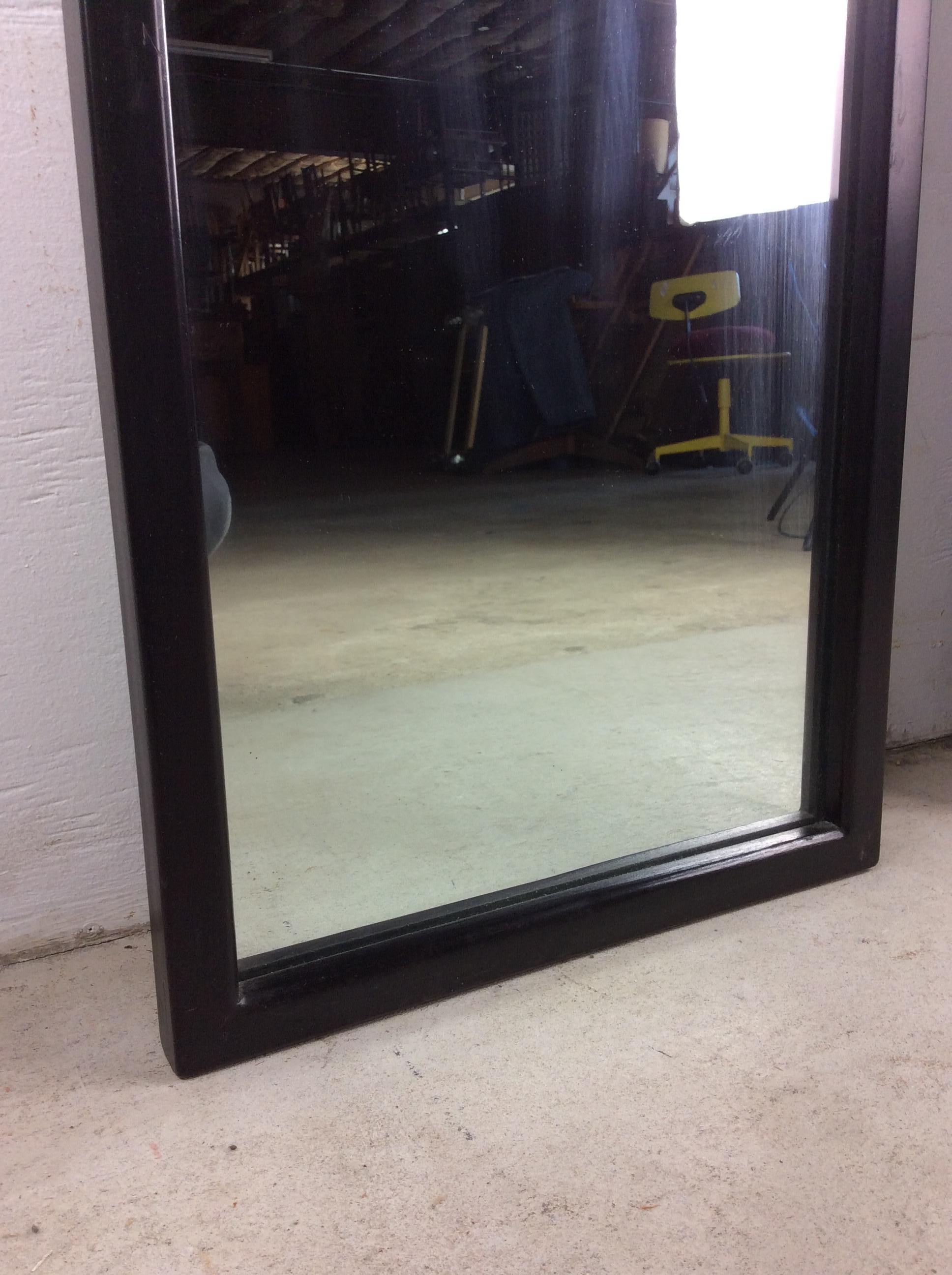 Mid Century Modern Ebonized Wall Mirror by American of Martinsville 10