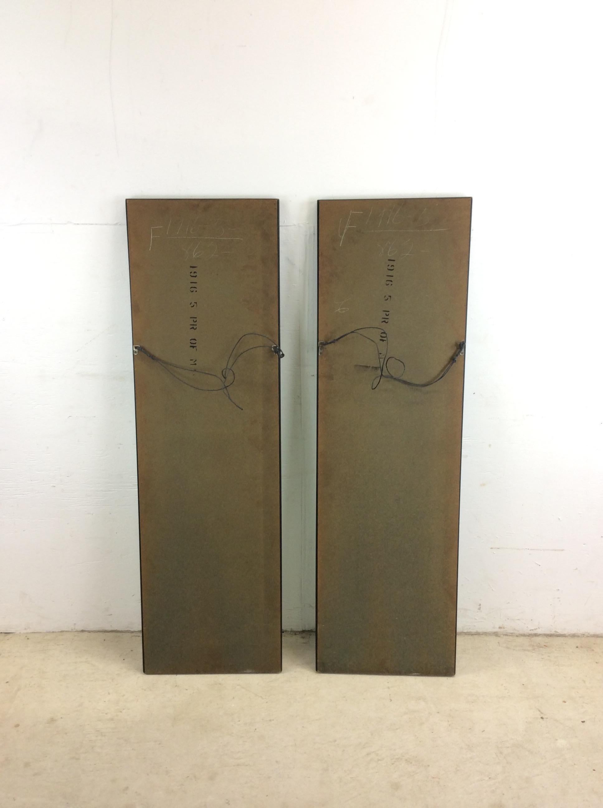 Mid Century Modern Ebonized Wall Mirror by American of Martinsville In Good Condition In Freehold, NJ