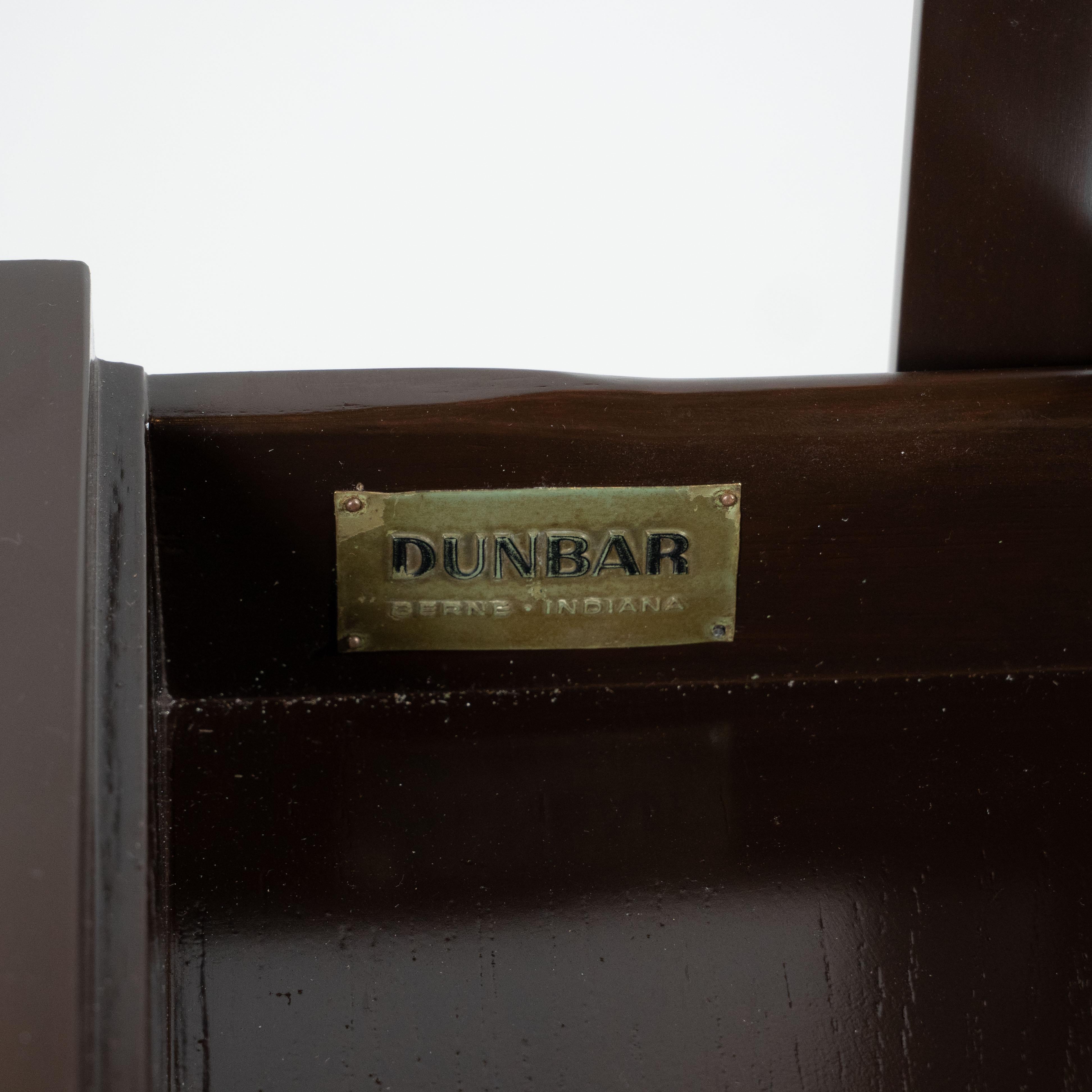 Mid-Century Modern Ebonized Walnut and Brown Cork Bar Cart by Dunbar (Kork)
