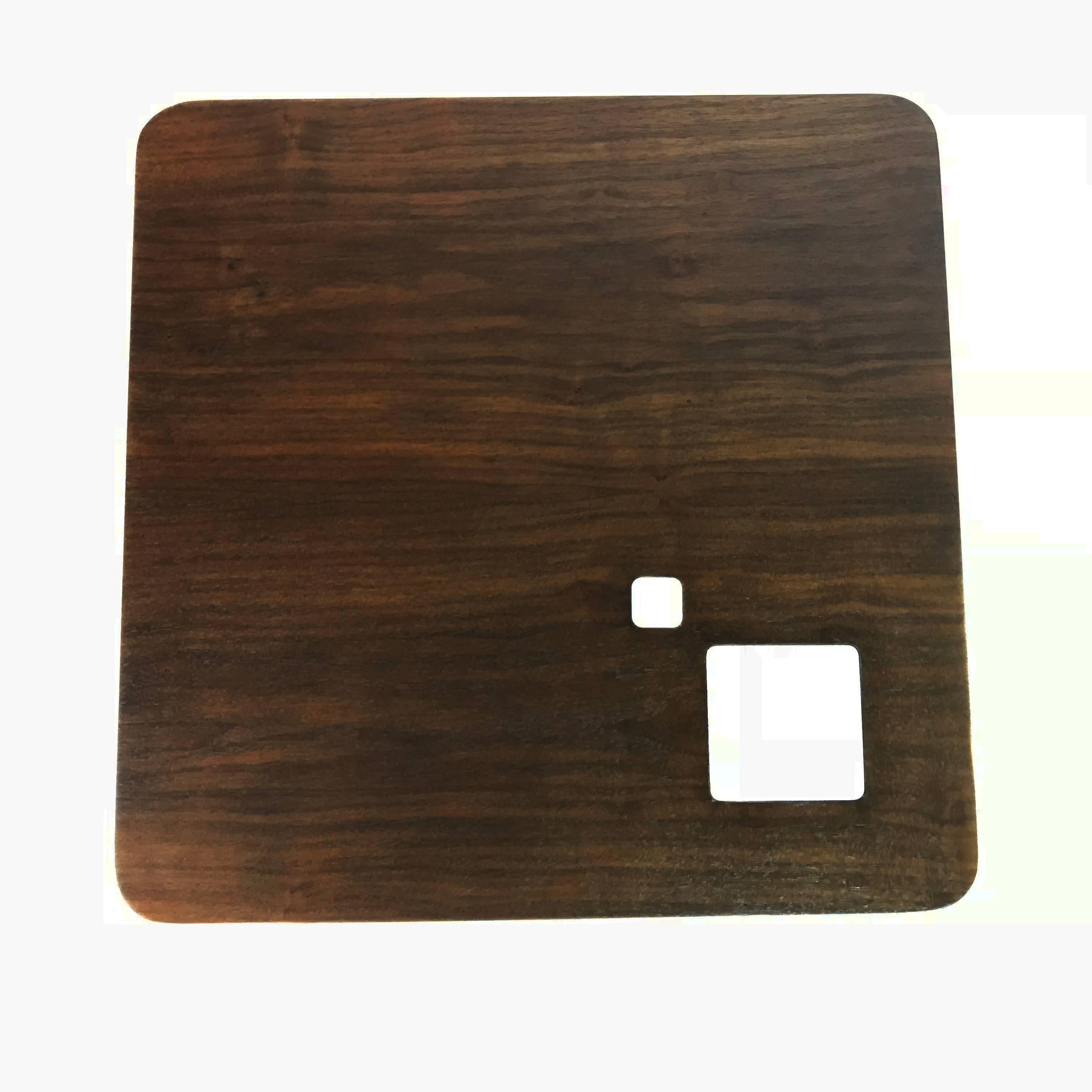 20th Century Mid-Century Modern Ebonized Walnut Tile Inlay Coffee Table