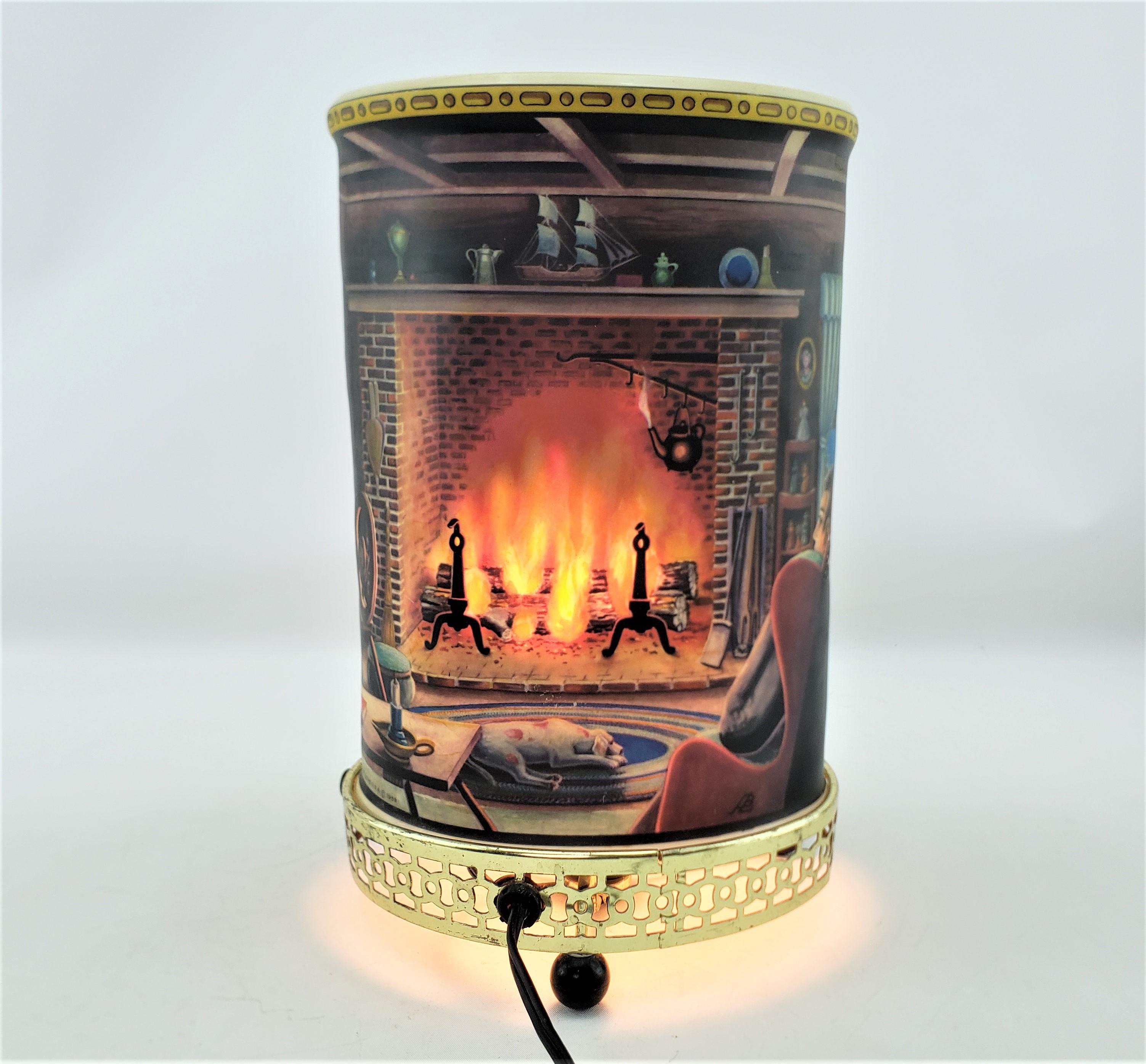 American Mid-Century Modern Econolite Fireside Cat & Dog Motion Table Lamp or Light