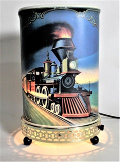 Mid-Century Modern Econolite Steam Locomotive Motion Table Lamp or Light