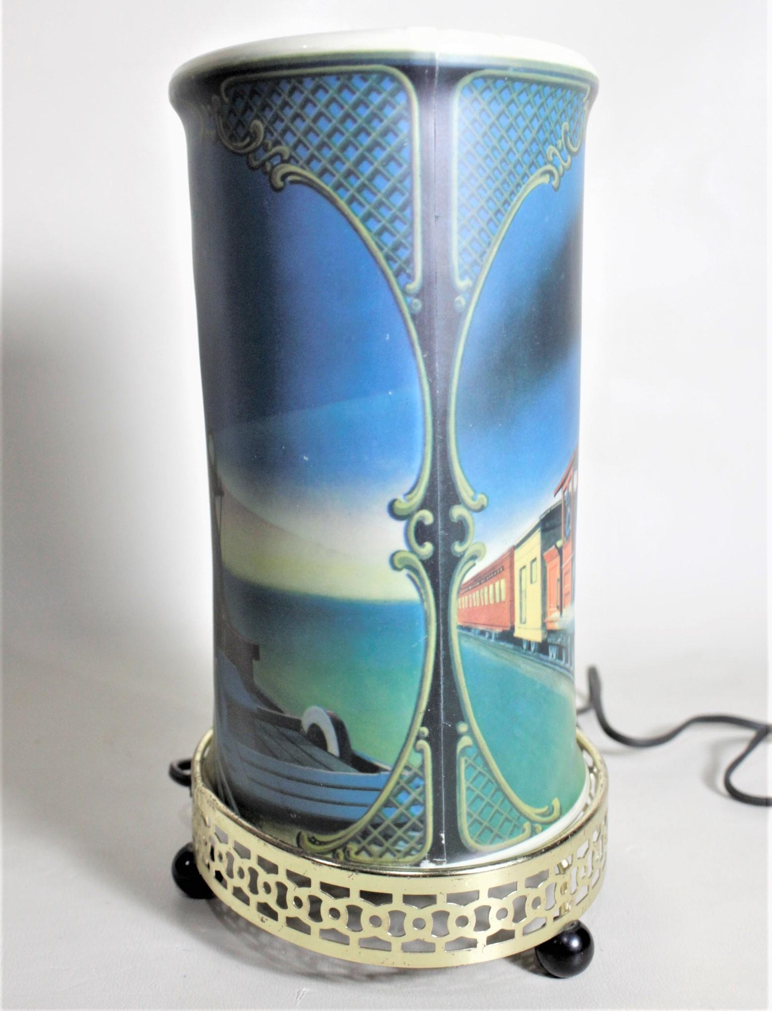 Mid-Century Modern Econolite Steam Locomotive Motion Table Lamp or Light In Good Condition In Hamilton, Ontario