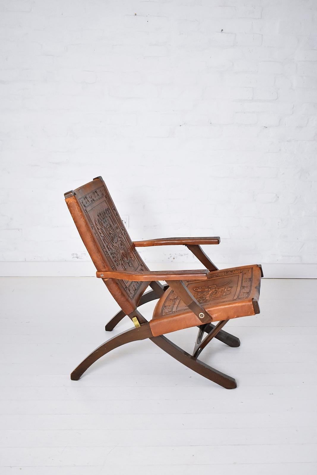 leather foldable chair