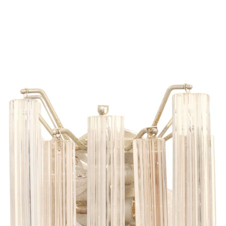 Mid-Century Modern Edited and Signed by Venini Italian Pair of Sconces In Good Condition In Madrid, ES