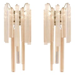 Mid-Century Modern Edited and Signed by Venini Italian Pair of Sconces