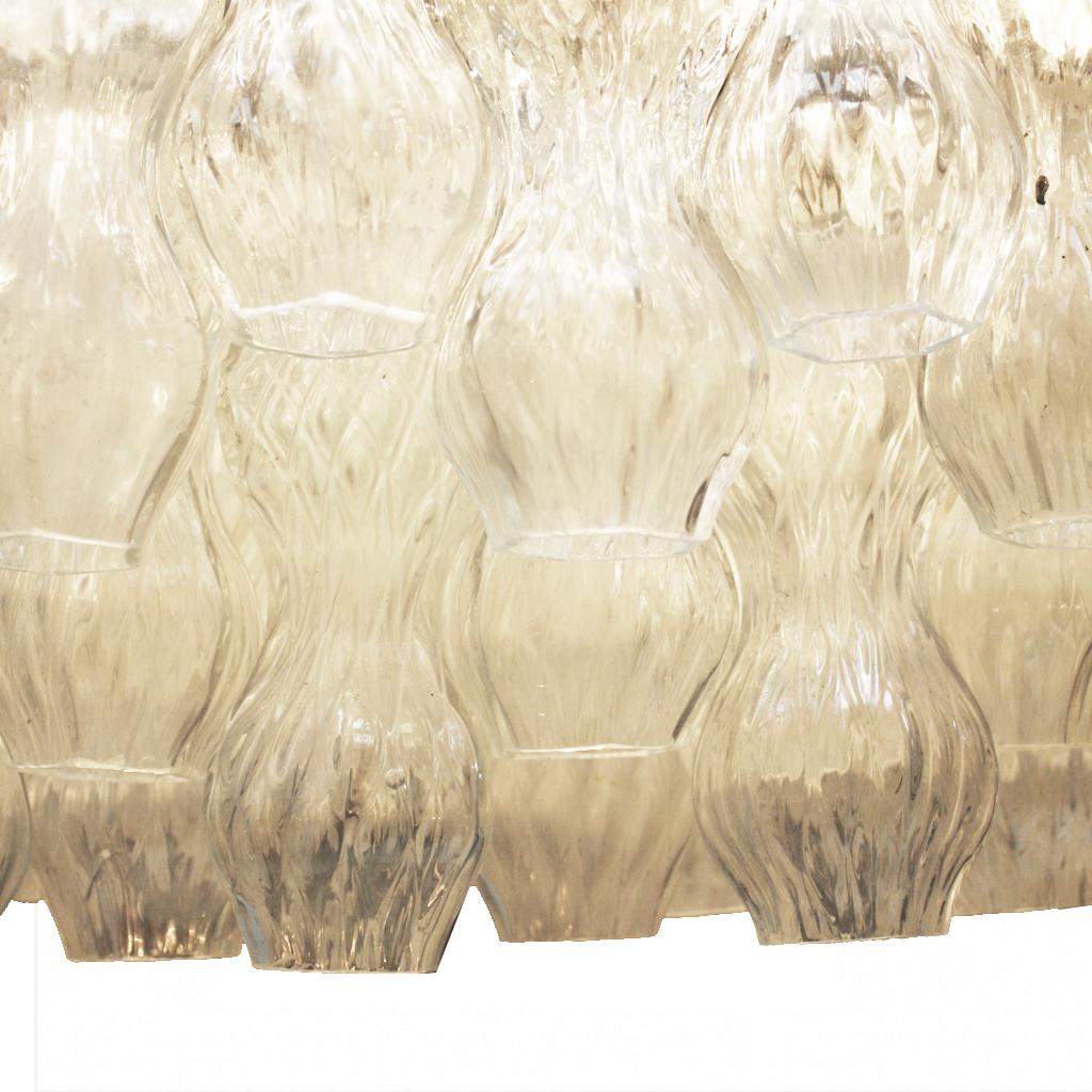 Murano Glass Mid-Century Modern Edited by Venini Italian Ceiling Lamp