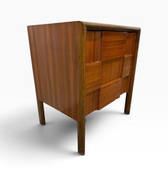 Mid-Century Modern Edmond Spence Brutalist Walnut Nightstand