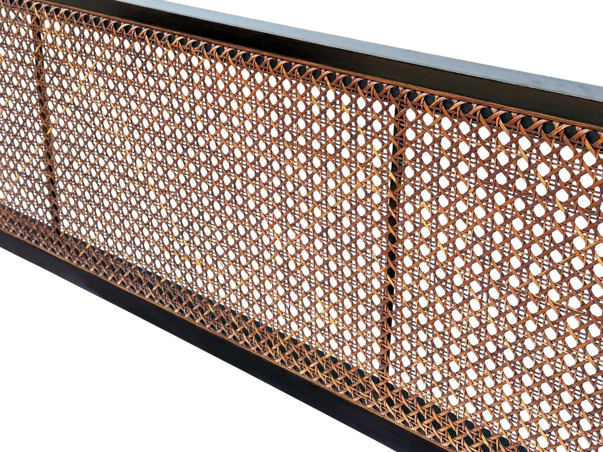 Mid-Century Modern Edward Wormley for Dunbar King Size Headboard in Cane For Sale 3