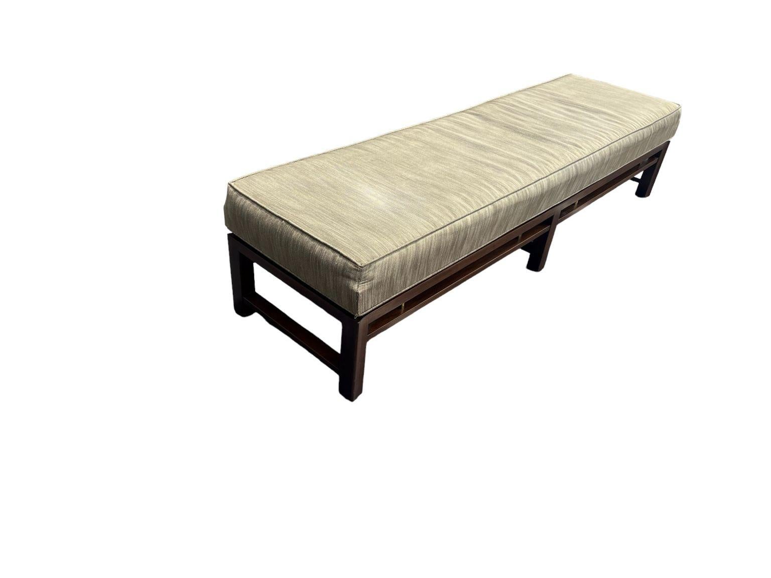 American Mid Century Modern Edward Wormley for Dunbar Mahogany Bench C. 1950 For Sale