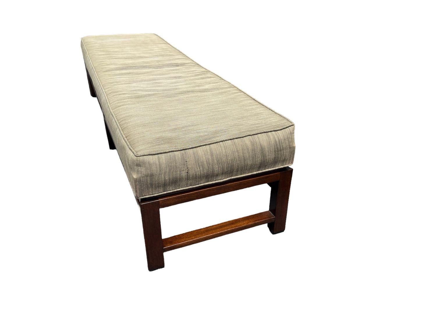 Mid Century Modern Edward Wormley for Dunbar Mahogany Bench C. 1950 In Good Condition For Sale In Bernville, PA