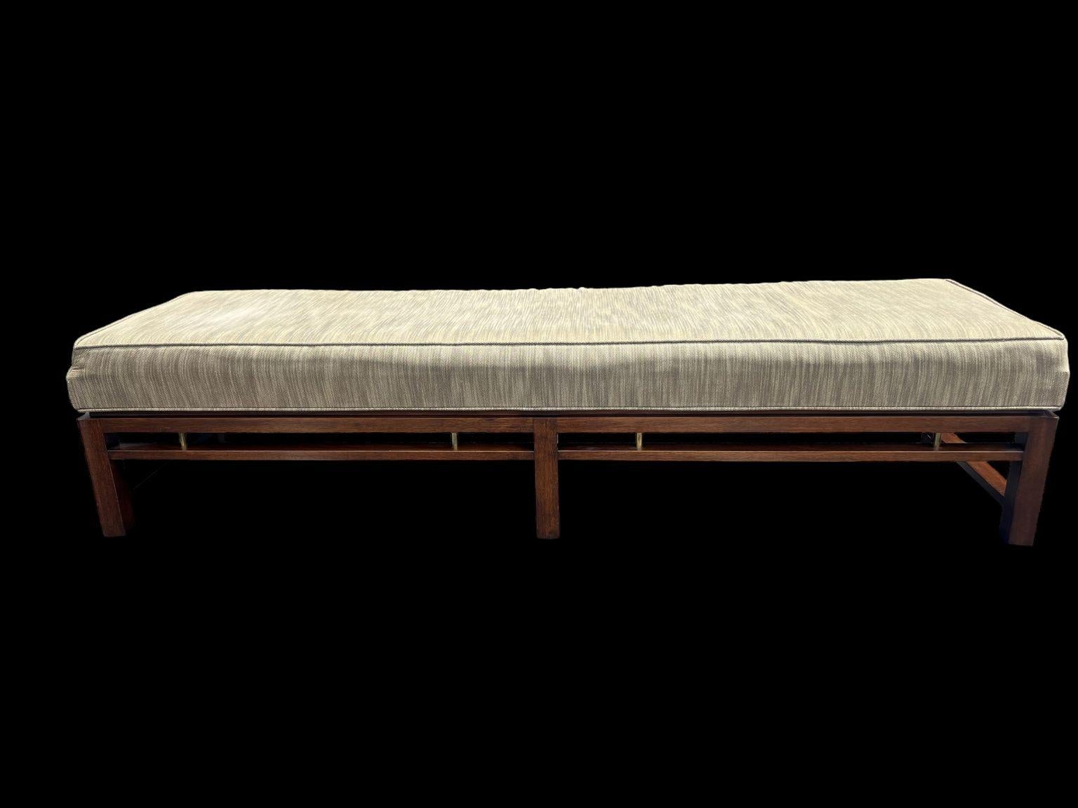 Mid-20th Century Mid Century Modern Edward Wormley for Dunbar Mahogany Bench C. 1950 For Sale