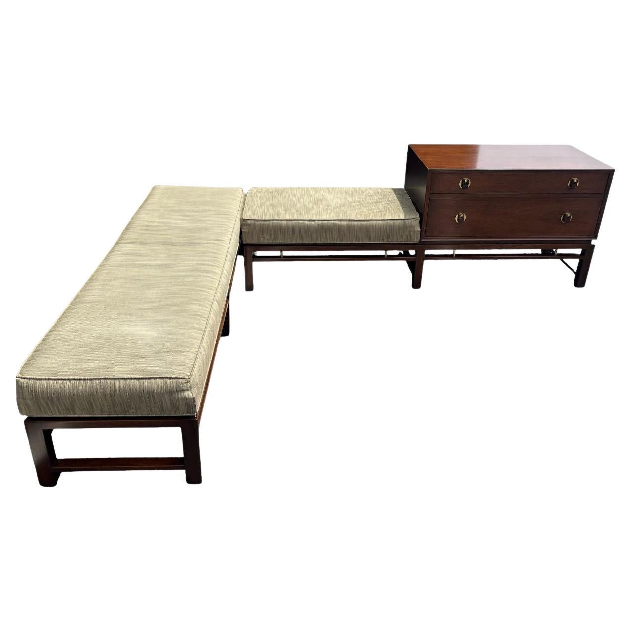 Mid Century Modern Edward Wormley for Dunbar Mahogany Bench C. 1950 For Sale 1