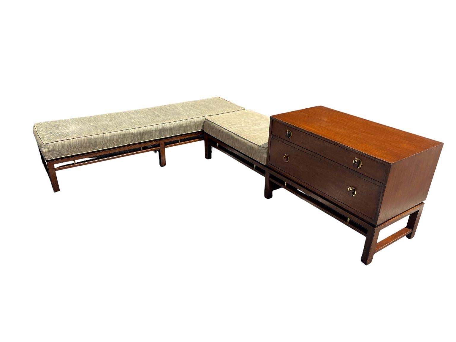 Mid Century Modern Edward Wormley for Dunbar Mahogany Bench C. 1950 For Sale 2