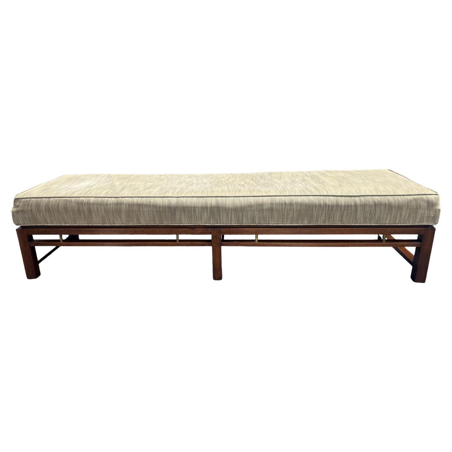 Mid Century Modern Edward Wormley for Dunbar Mahogany Bench C. 1950 For Sale