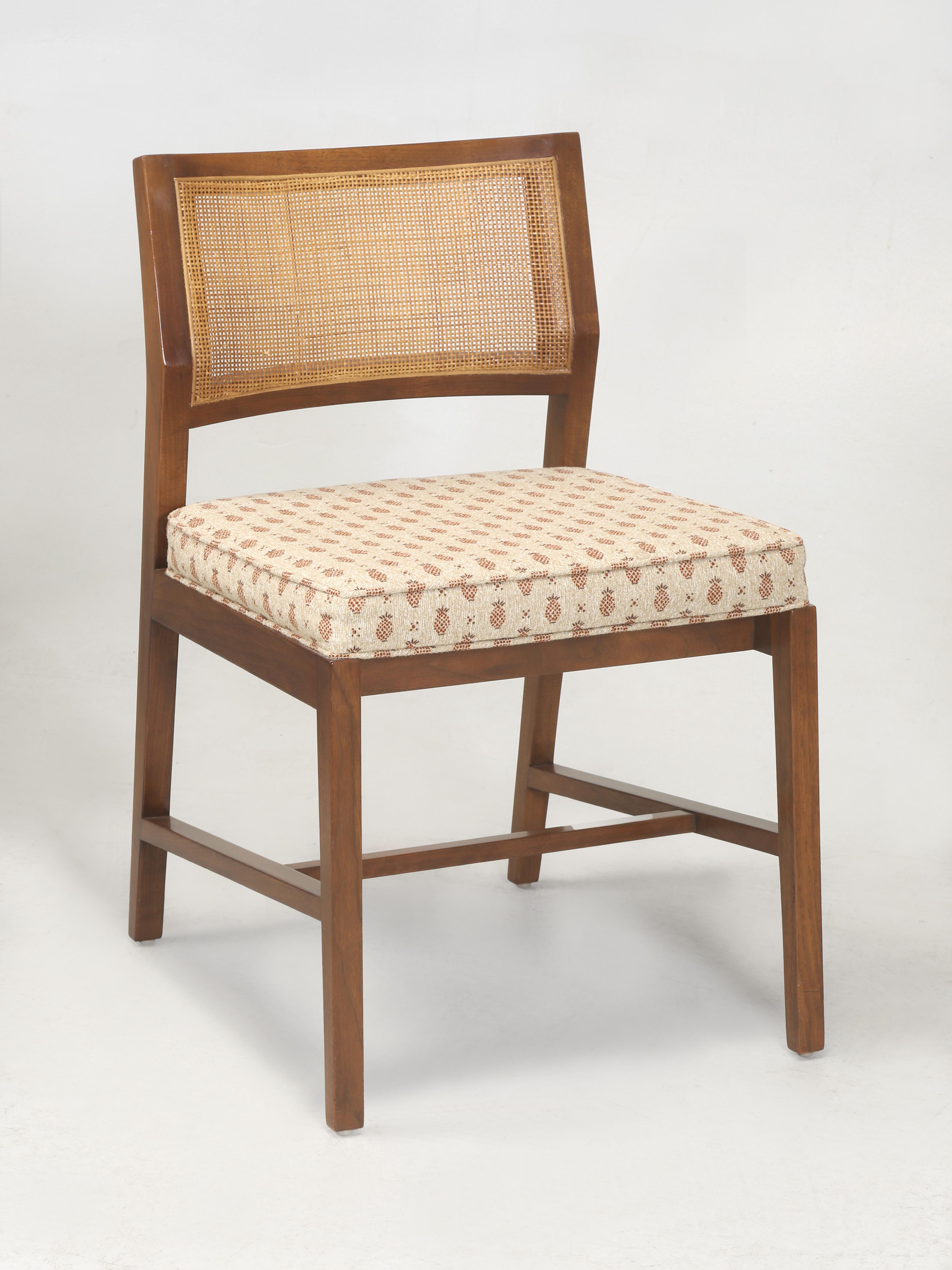 Moderner Edward Wormley für Dunbar Esszimmertisch und Stühle aus Nussbaumholz aus der Jahrhundertmitte im Angebot 5