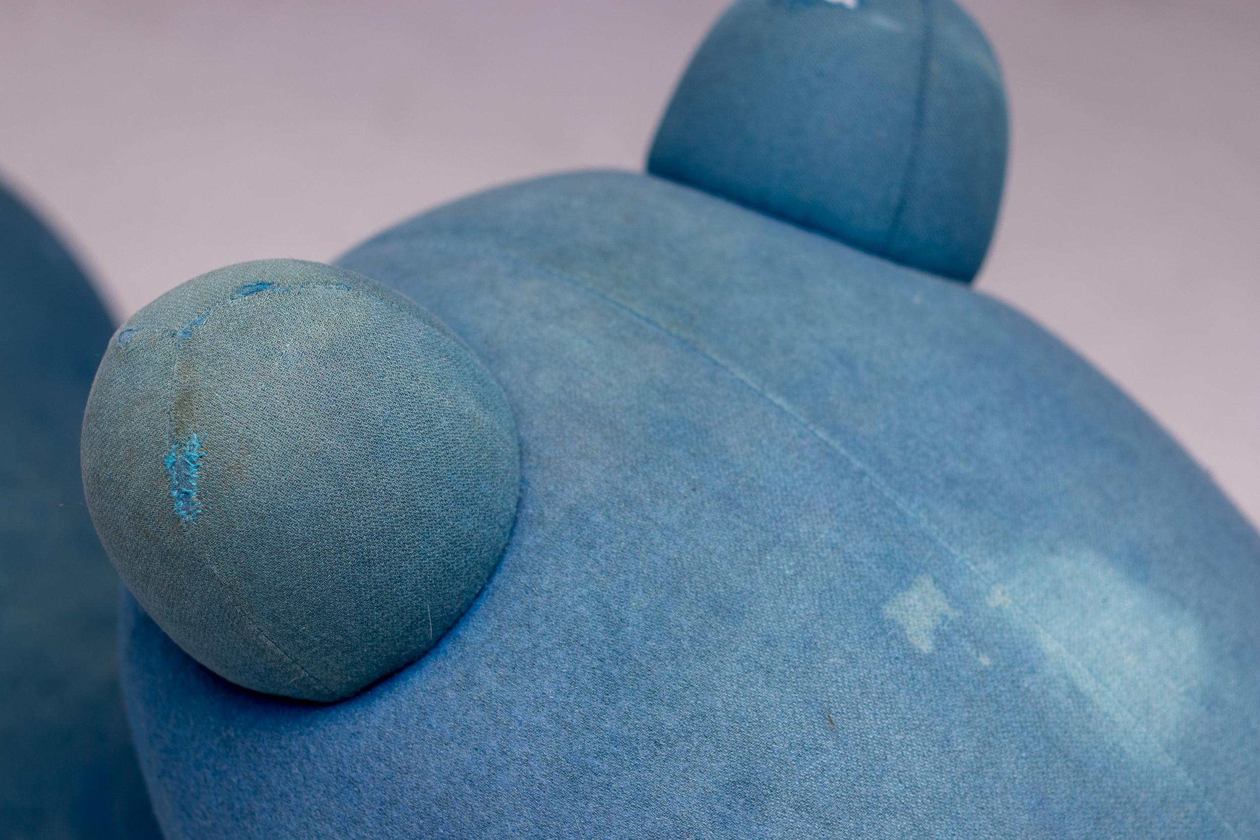 Late 20th Century Mid Century Modern Eero Aarnio Blue Pony Chair For Sale