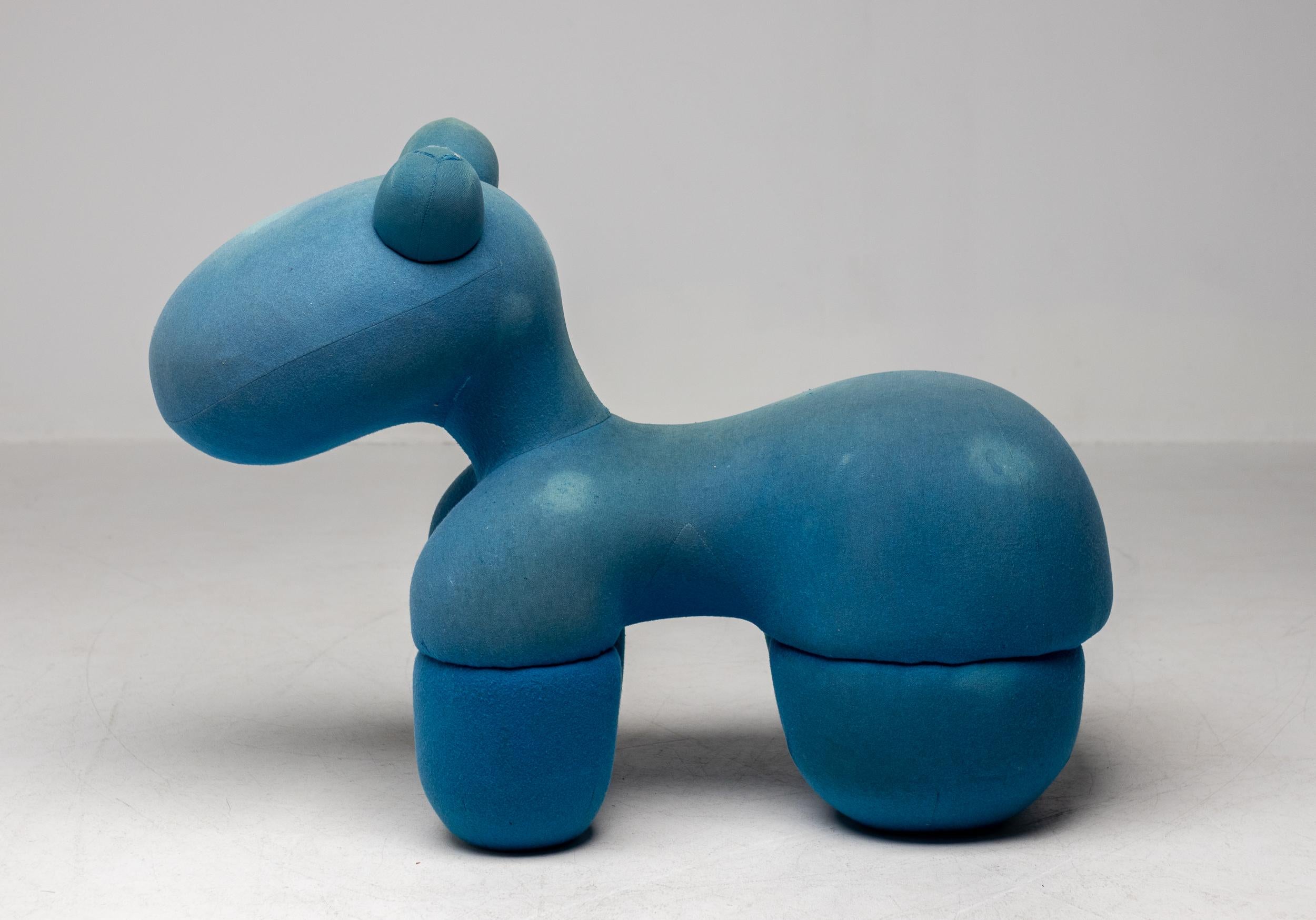 Steel Mid Century Modern Eero Aarnio Blue Pony Chair For Sale
