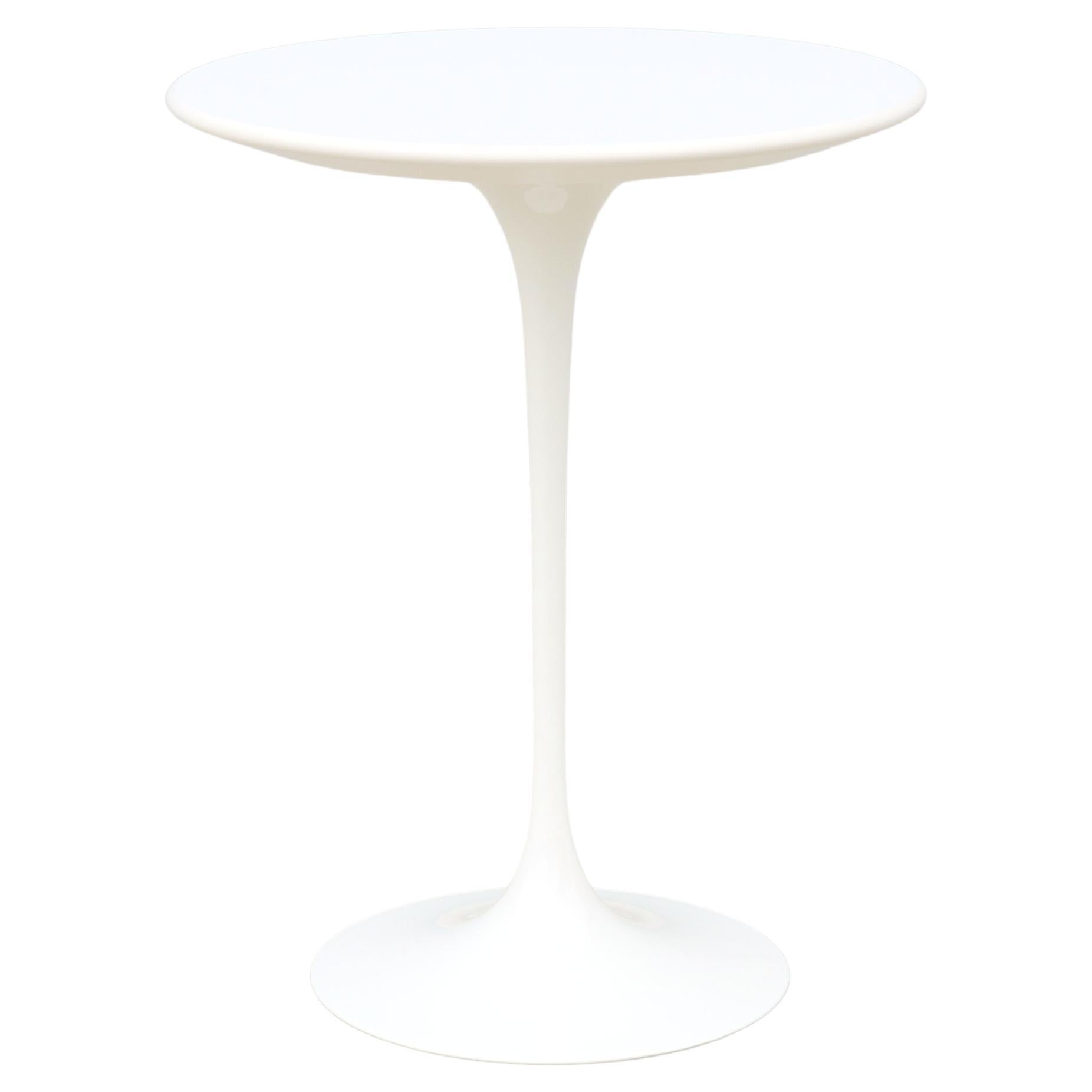 Mid-Century Modern Eero Saarinen for Knoll 16" Round White Tulip Side Table