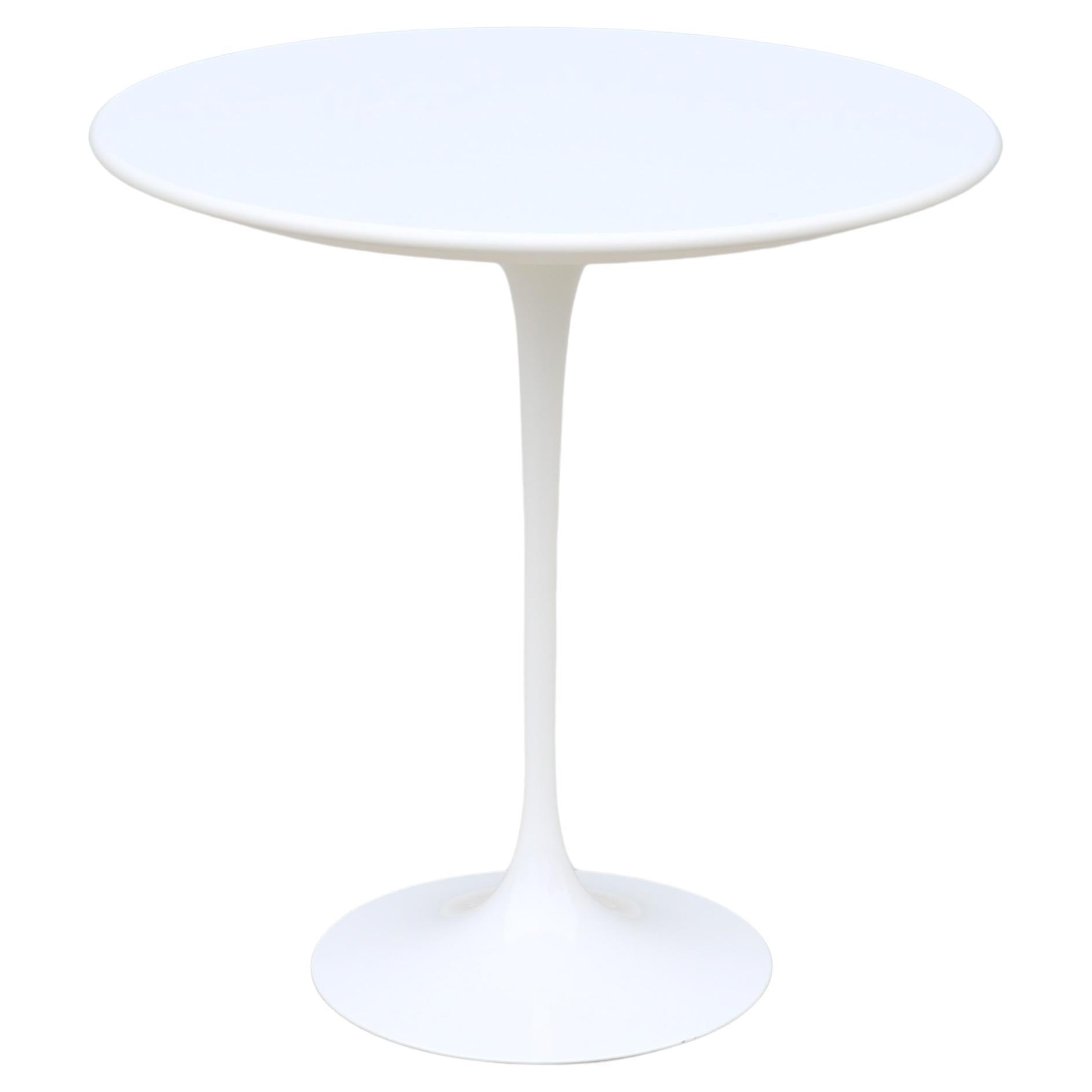 Mid-Century Modern Eero Saarinen for Knoll 20" Round White Tulip Side Table
