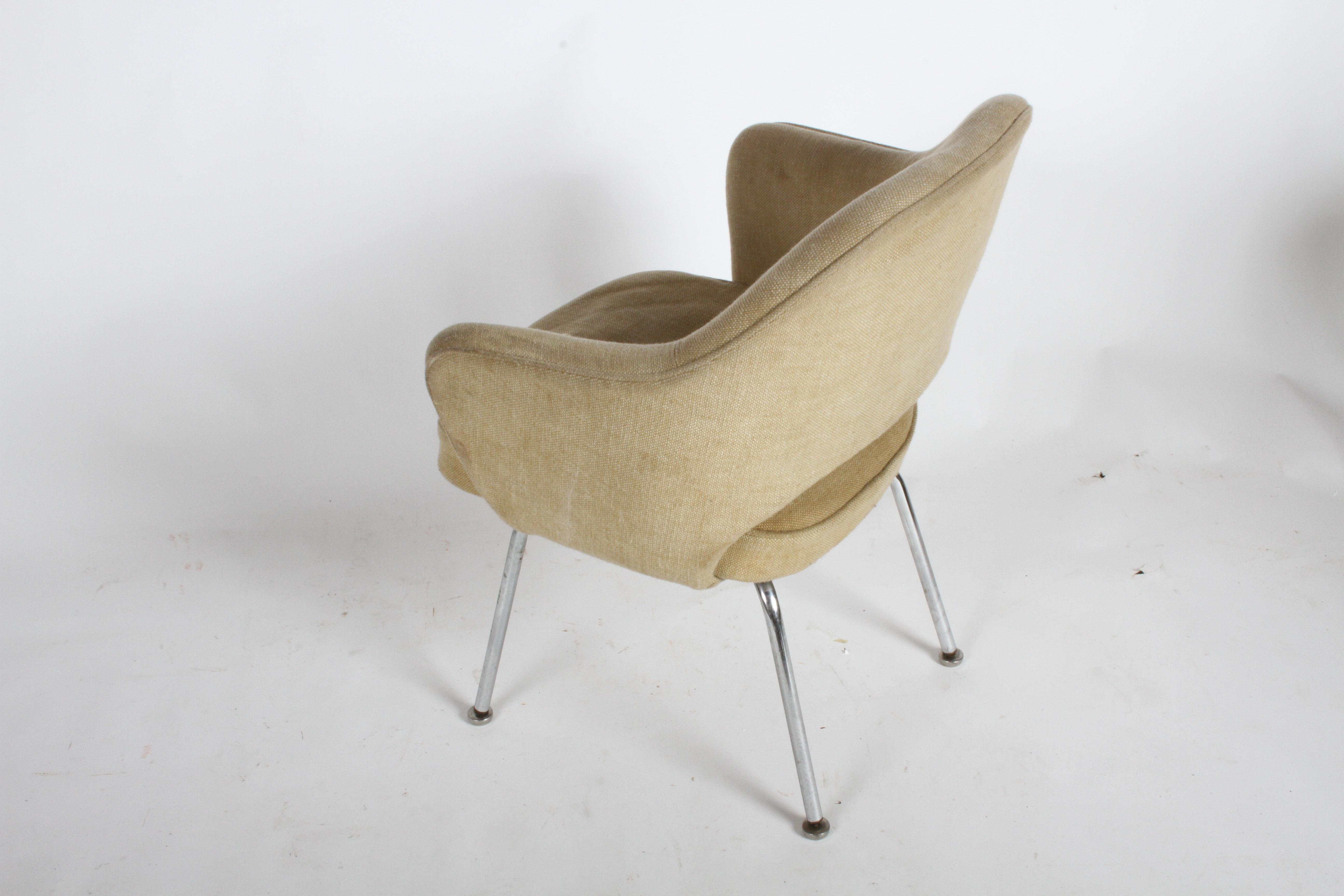 Mid-20th Century Mid-Century Modern Eero Saarinen for Knoll Executive Armchair on Chrome Legs For Sale