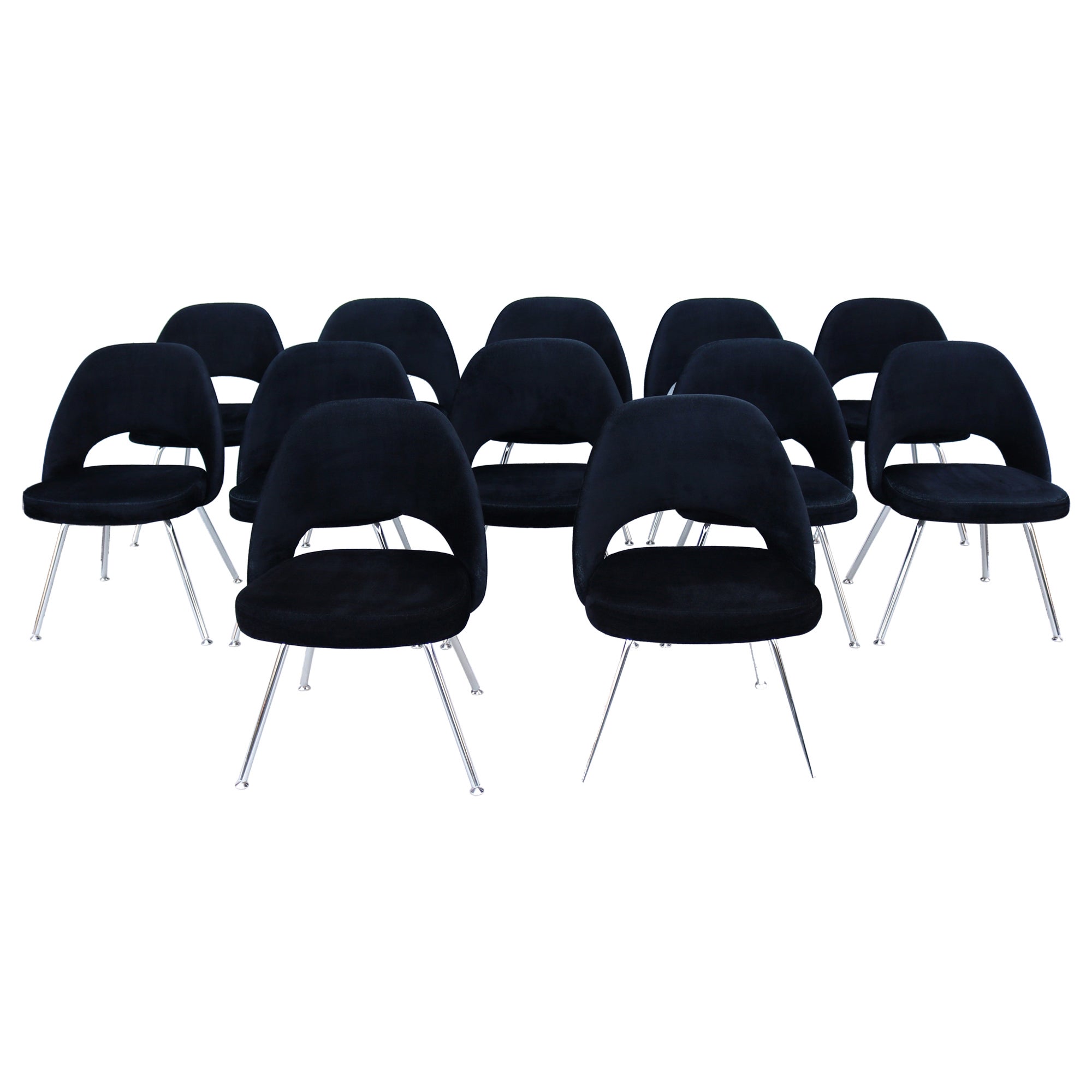 Sessel ohne Armlehne von Eero Saarinen für Knoll Executive, Mid-Century Modern, 12er-Set
