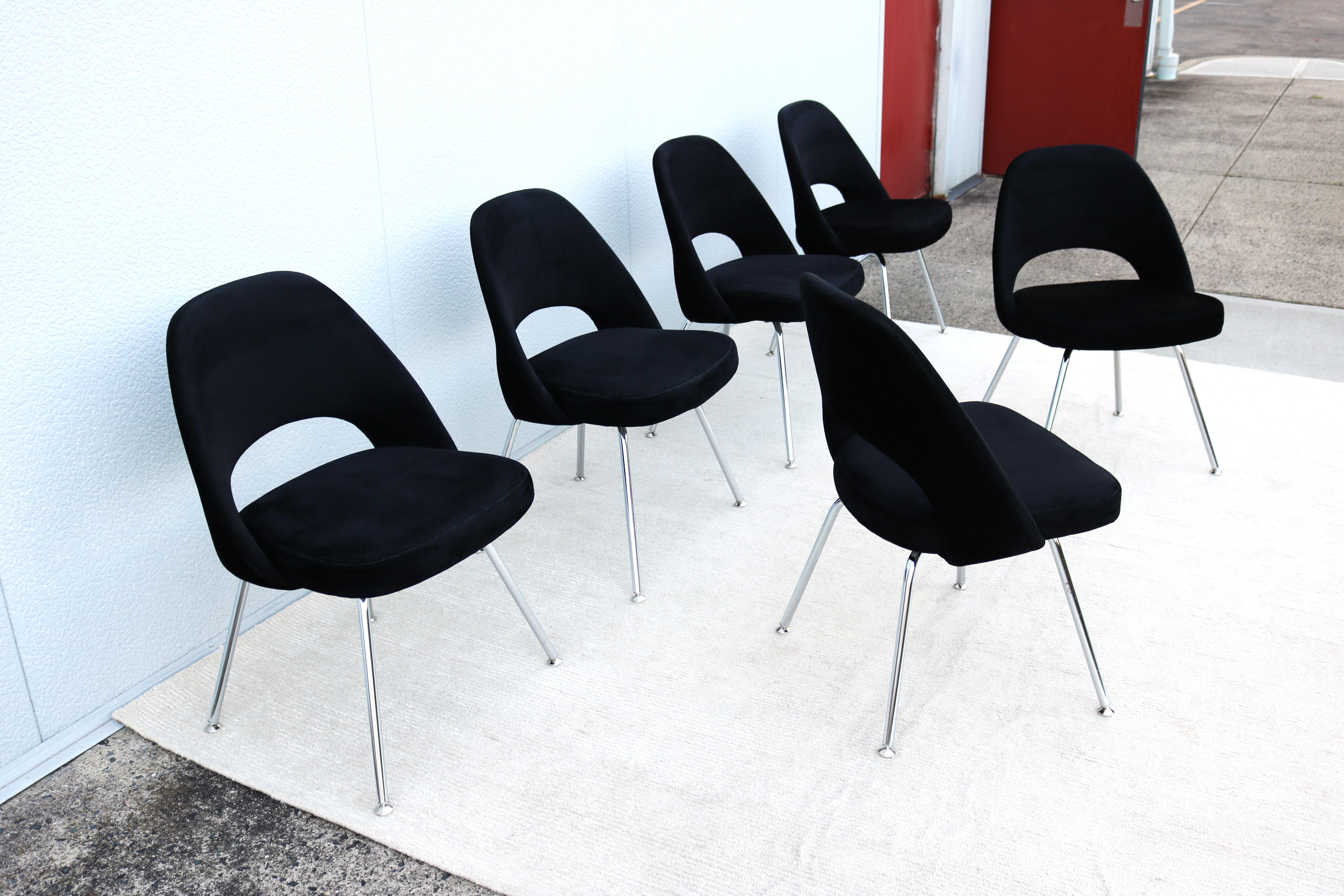 Sessel ohne Armlehne von Eero Saarinen für Knoll Executive, Mid-Century Modern, 8er-Set im Angebot 6